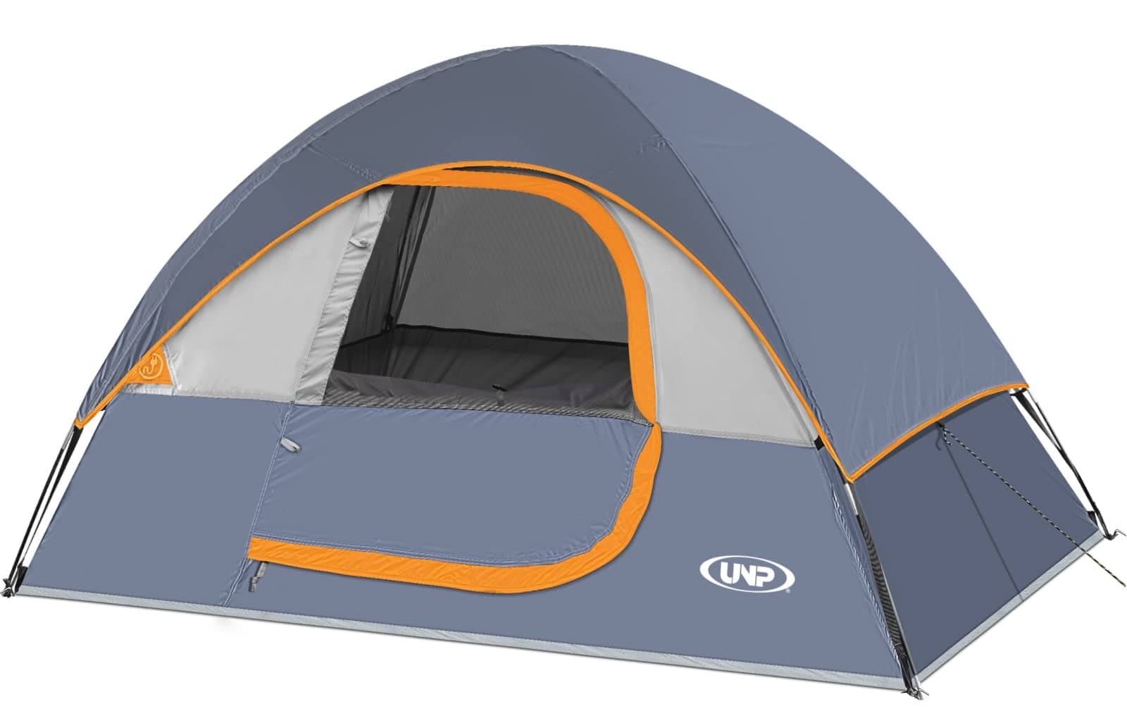 unp Camping Tent 2 Person Lightweight with Rainfly Easy Set-up Portable-Dome-Waterproof-Ideal for Outdoor Activities, Beach, Backyard Tent (Gray)