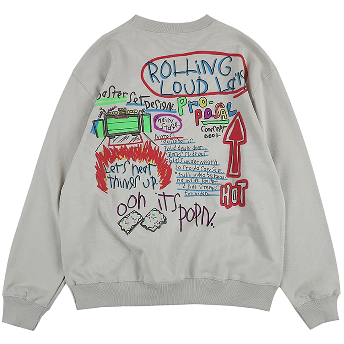 NAGRI Men's Rapper Rolling Loud Long Sleeve Sweatshirt Sweater