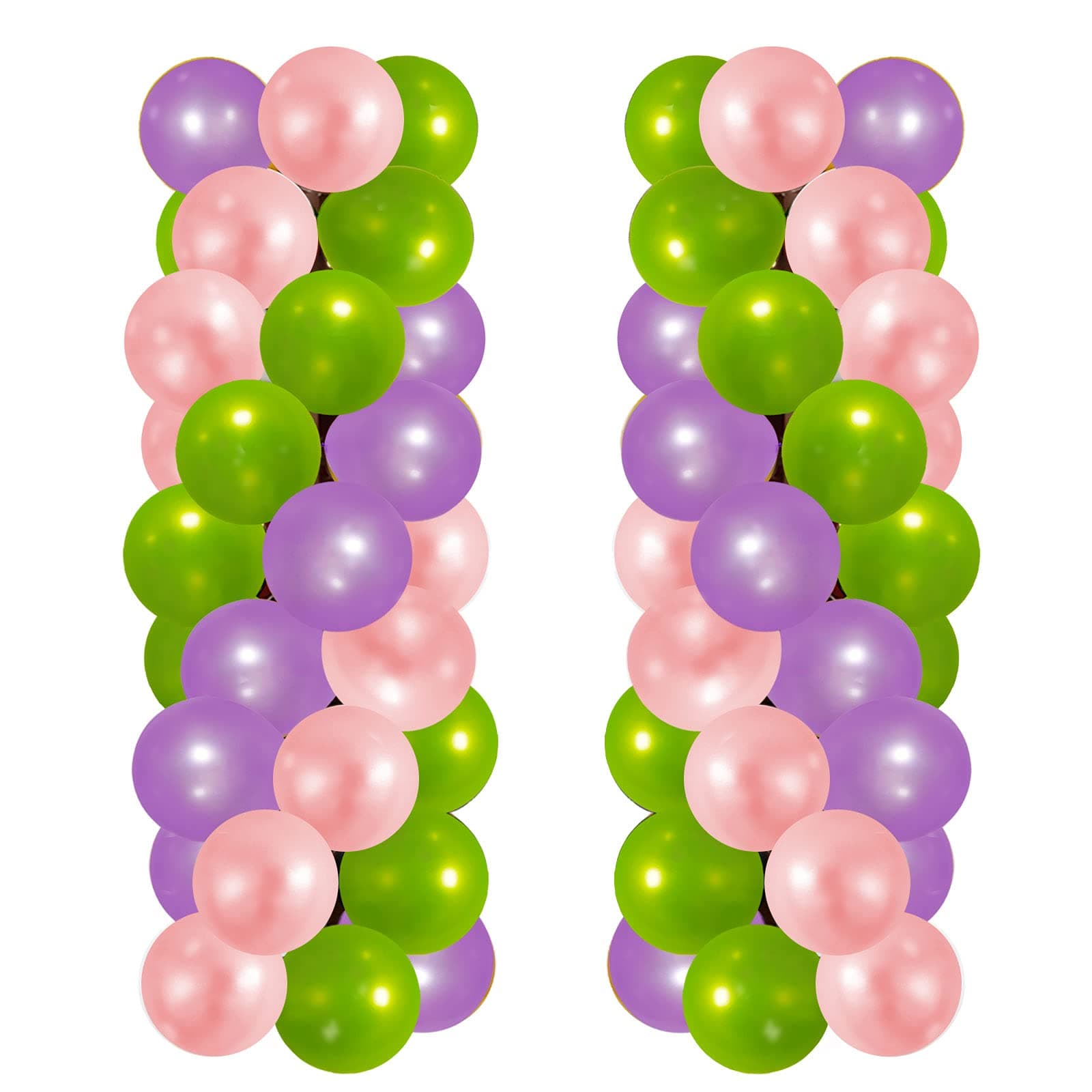 Elecrainbow100 Count 12 Inch 320 Grams Thickened Balloons for Baby Shower Birthday Wedding Gender Reveal Engagement Party Decorations,Light Pink, Green & Purple Assorted