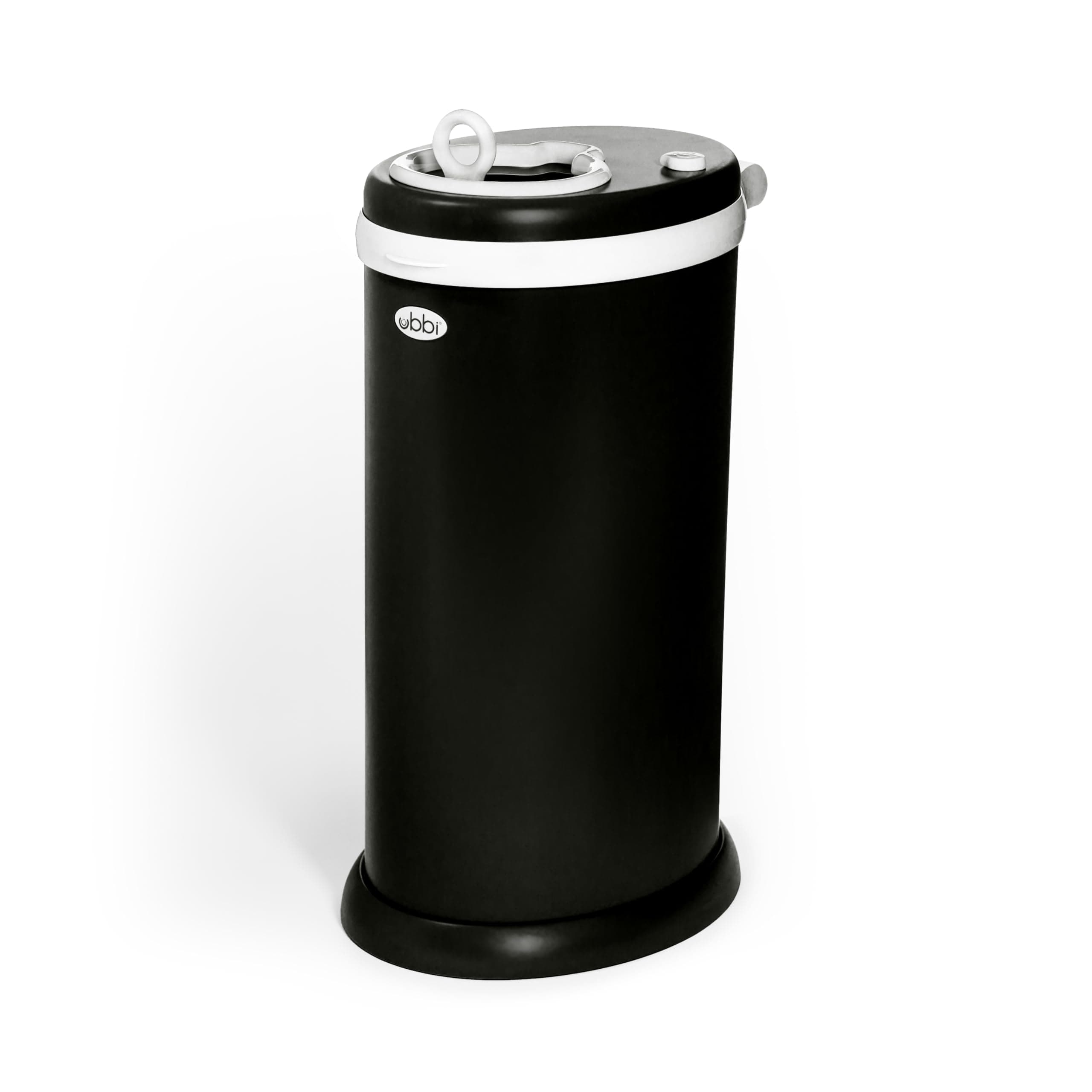 Steel Odour Locking Nappy Disposal Bin, No Special Bag Required Money Saving, Awards-Winning, Modern Design Registry Must-Have Nappy Bin, Matte Black