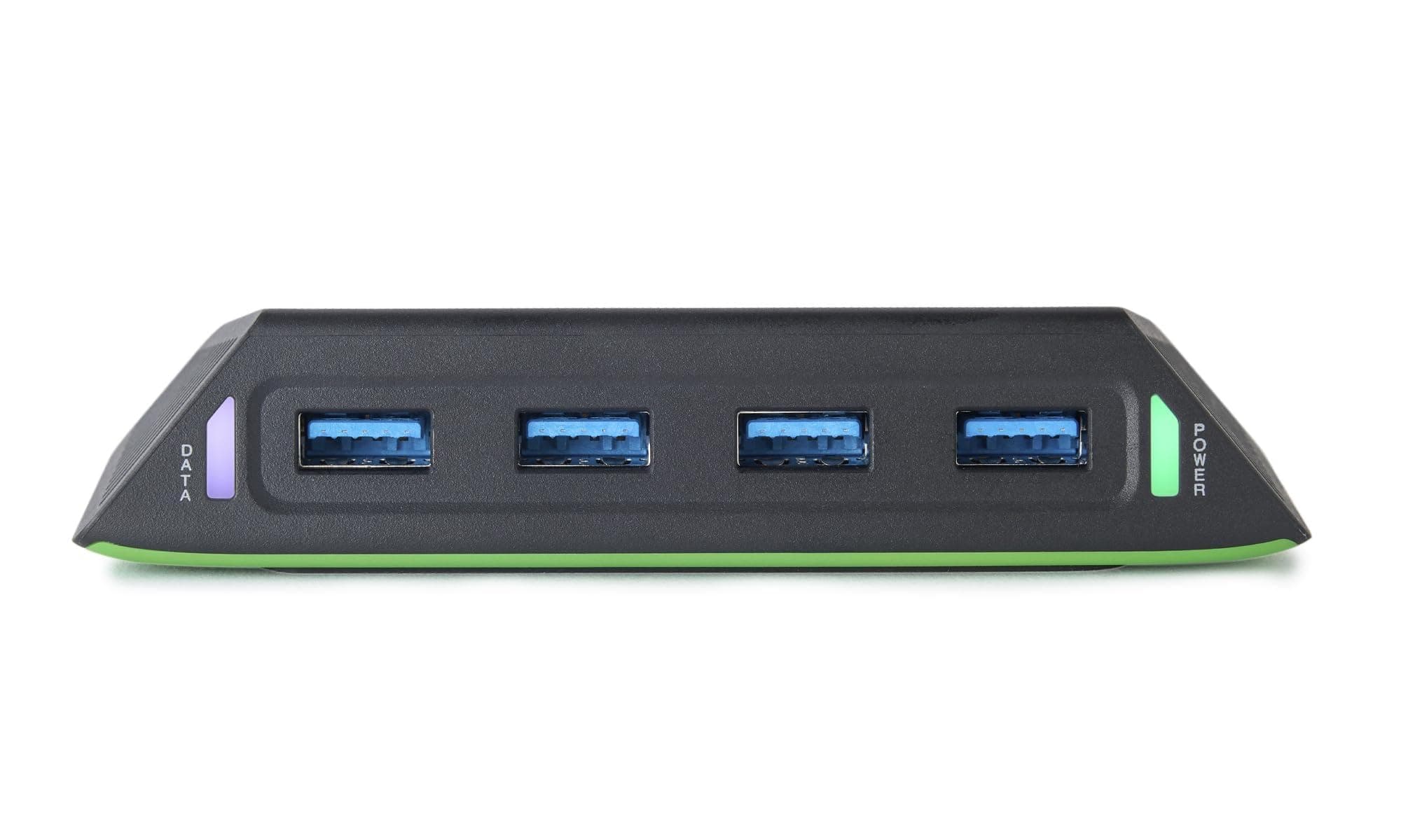 PowerA 4-Port USB 5Gbps Hub for Xbox Series X|S, USB 3.2, AC Powered, Weighted Base, Officially Licensed