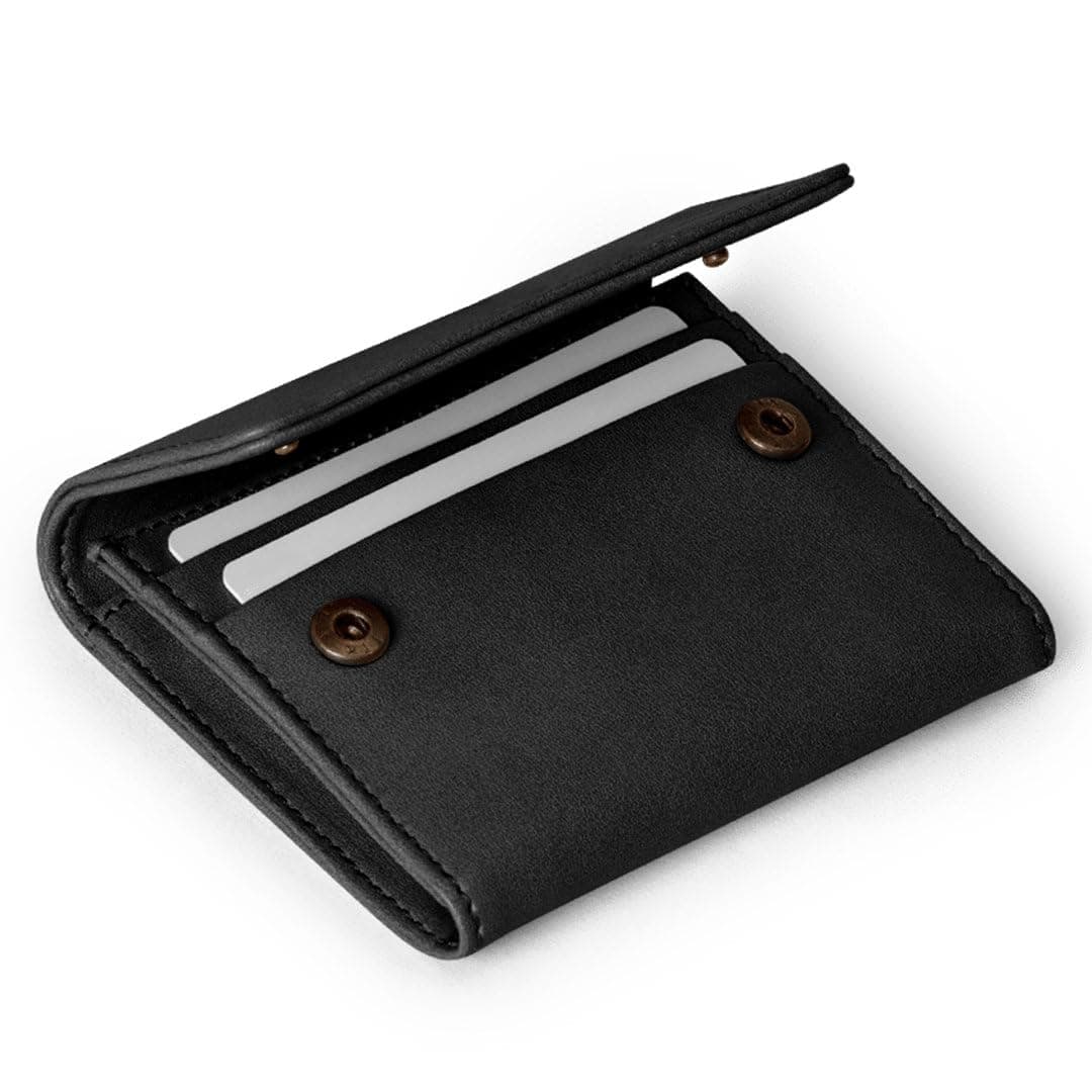 Flip Top Leather Card Wallet for Women