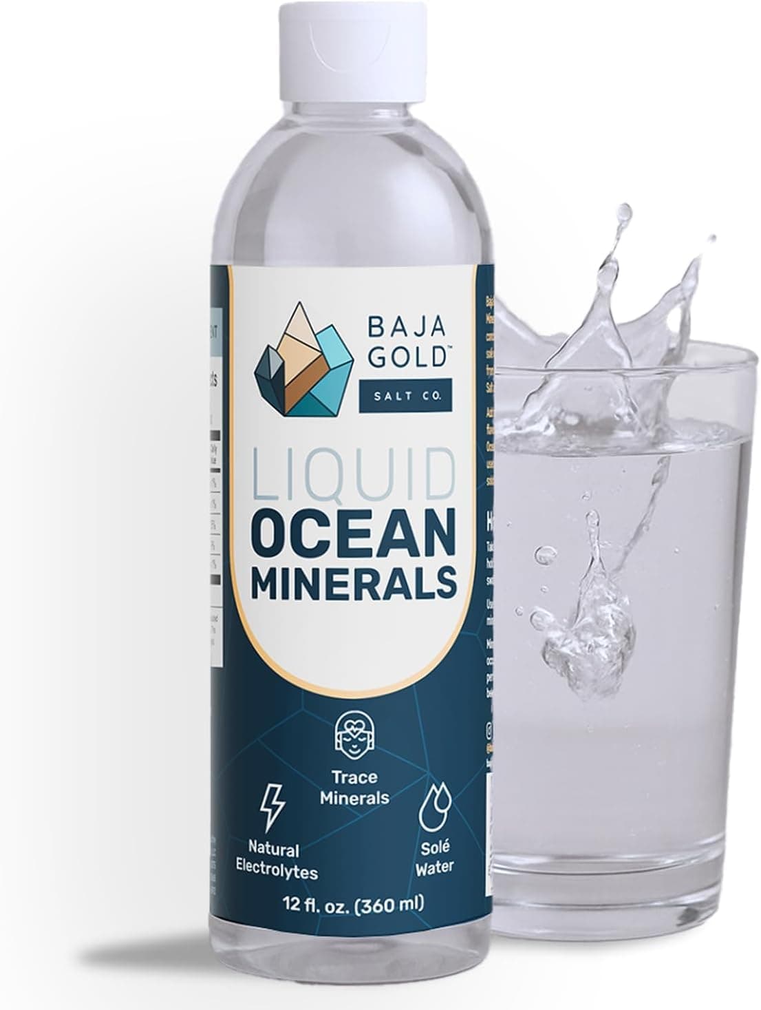 Liquid Trace Mineral Drops – Pure Ocean-Based Minerals for Water & Food | Unrefined Electrolytes for Balanced Taste | Mineral-Rich Saline Solution & Oral Cleanse | 12 fl oz, 90-Day Supply.