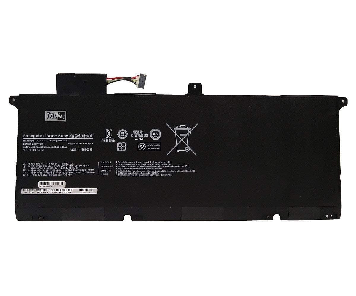 7XINbox 7.4V 62Wh AA-PBXN8AR Replacement Laptop Battery for Samsung Series 9 900x4 900x46 900x4b-a01de 900x4b-a01fr 900x4b-a02 900x4b-a02us 900x4b-a03 900x4c-a01 900x4c-a04de 900x4d-a01 Np900x4 Np900x