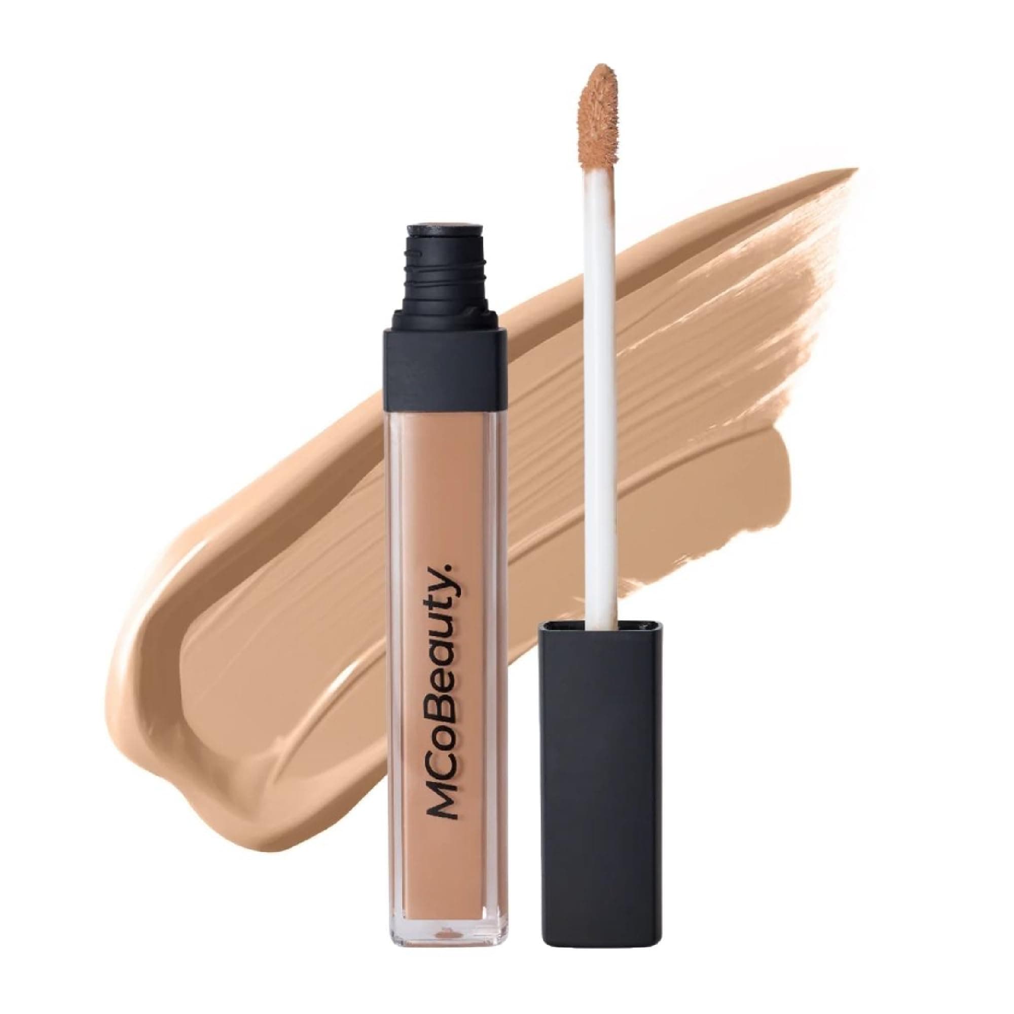 MCoBeauty Brighten & Perfect Cream Concealer, 5 Medium Natural Beige, Brightening Coverage for Flawless Complexion, Vegan, Cruelty Free Cosmetics
