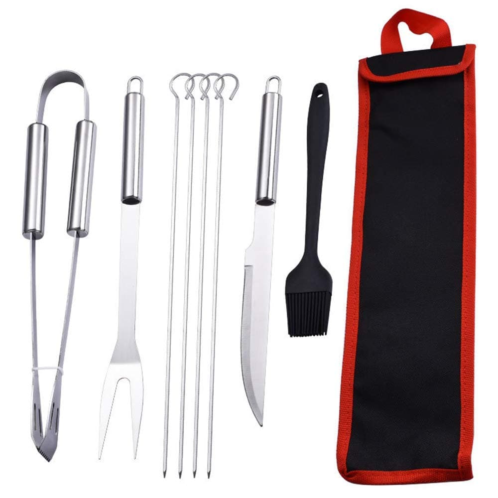 LiangziThe latest upgraded premium barbecue tool kit, with storage bag stainless steel barbecue accessory kit, the best outdoor barbecue kit, the best barbecue gift for camping barbecue tableware