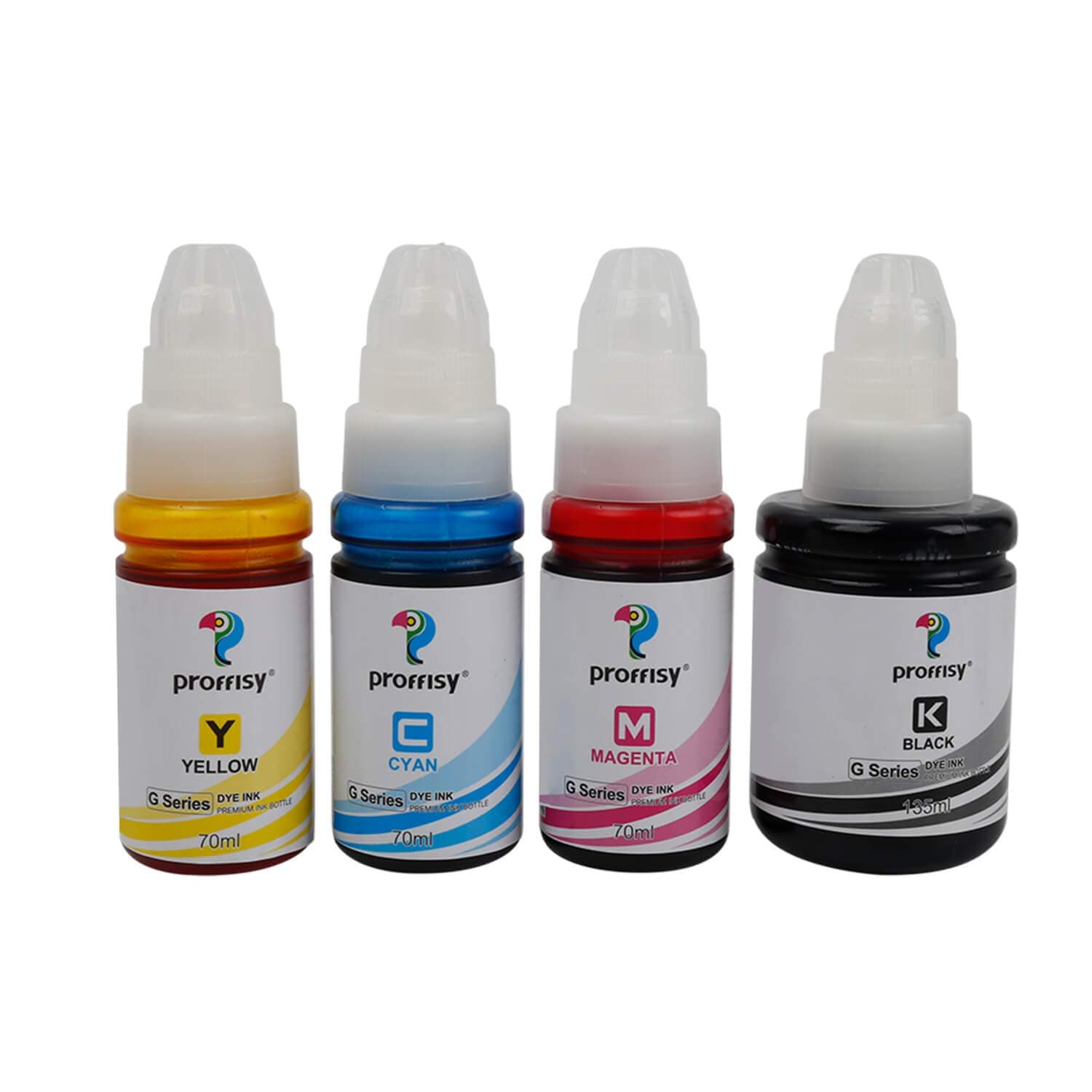 proffisy Ink Refill dye ink for Canon G series GI 790 Compatible for Canon PIXMA G1000,G1010,G1100,G2000,G2010,G2100,G3000,G3010,G3100,G4010 (4 Color)