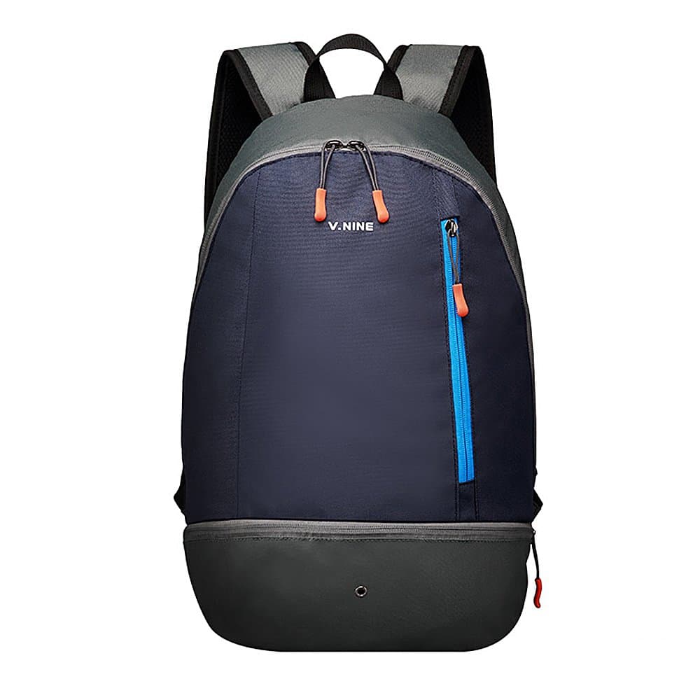 Esilife Small Rucksack, Sports Backpack, Schoolbag with Shoes Compartment, Lightweight, Waterproof, 20L, Dark Blue