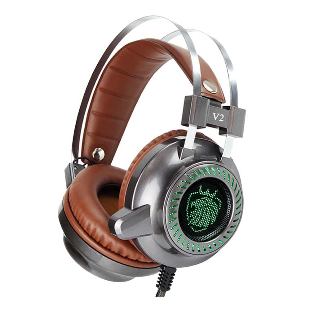 Dollermy Gaming Headset,USB Wired with LED Light Stereo Noise Isolating Earphone with Mic (Pc/Mac/Notebook)