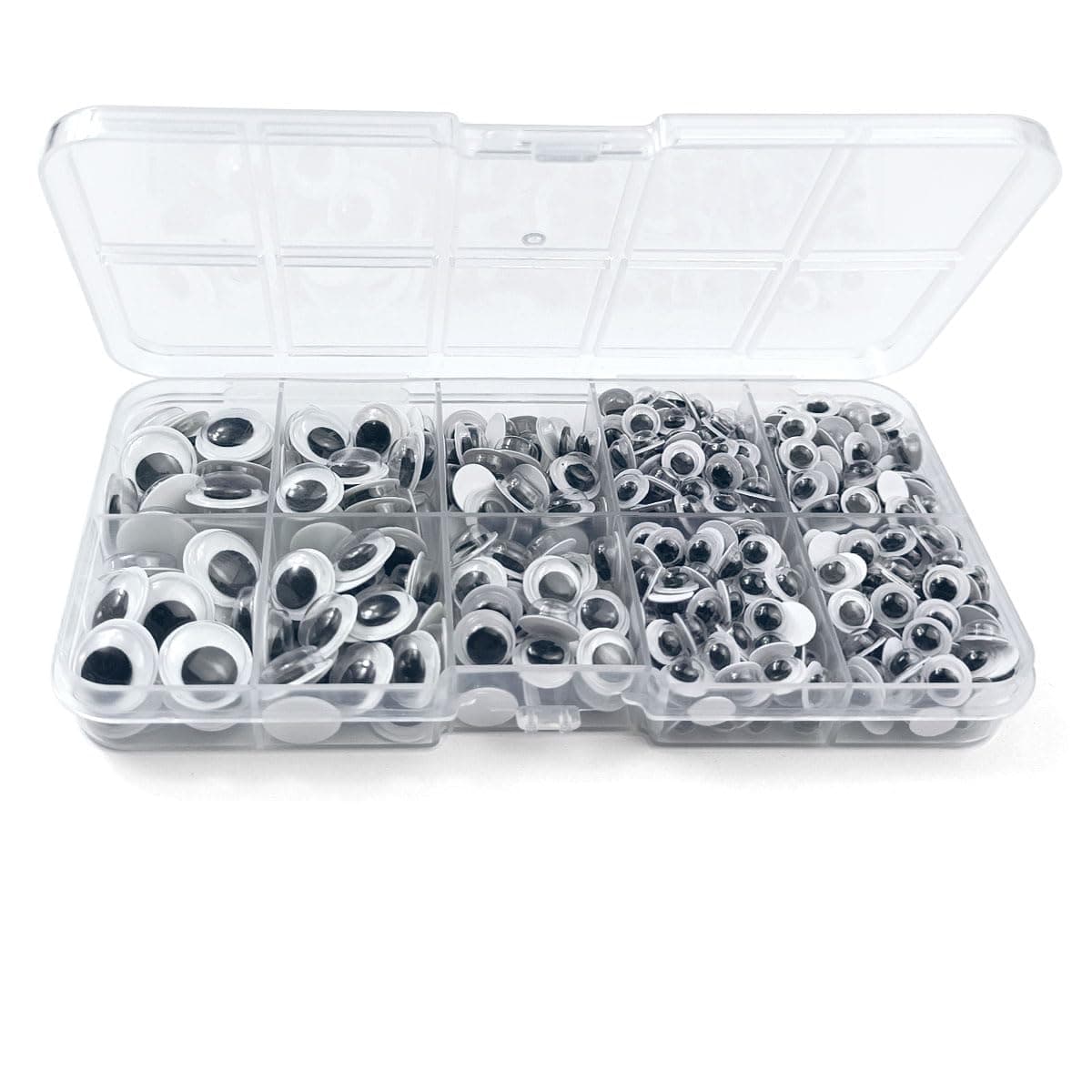 450Pcs Black Wiggle Googly Eyes with Self-Adhesive, 6mm 8mm 10mm 12mm Mixed Packaging,3 Years and up