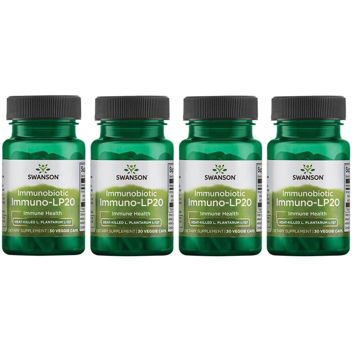 Swanson Immunobiotic Immuno-Lp20 50 Milligrams 30 Veg Capsules (4 Pack)