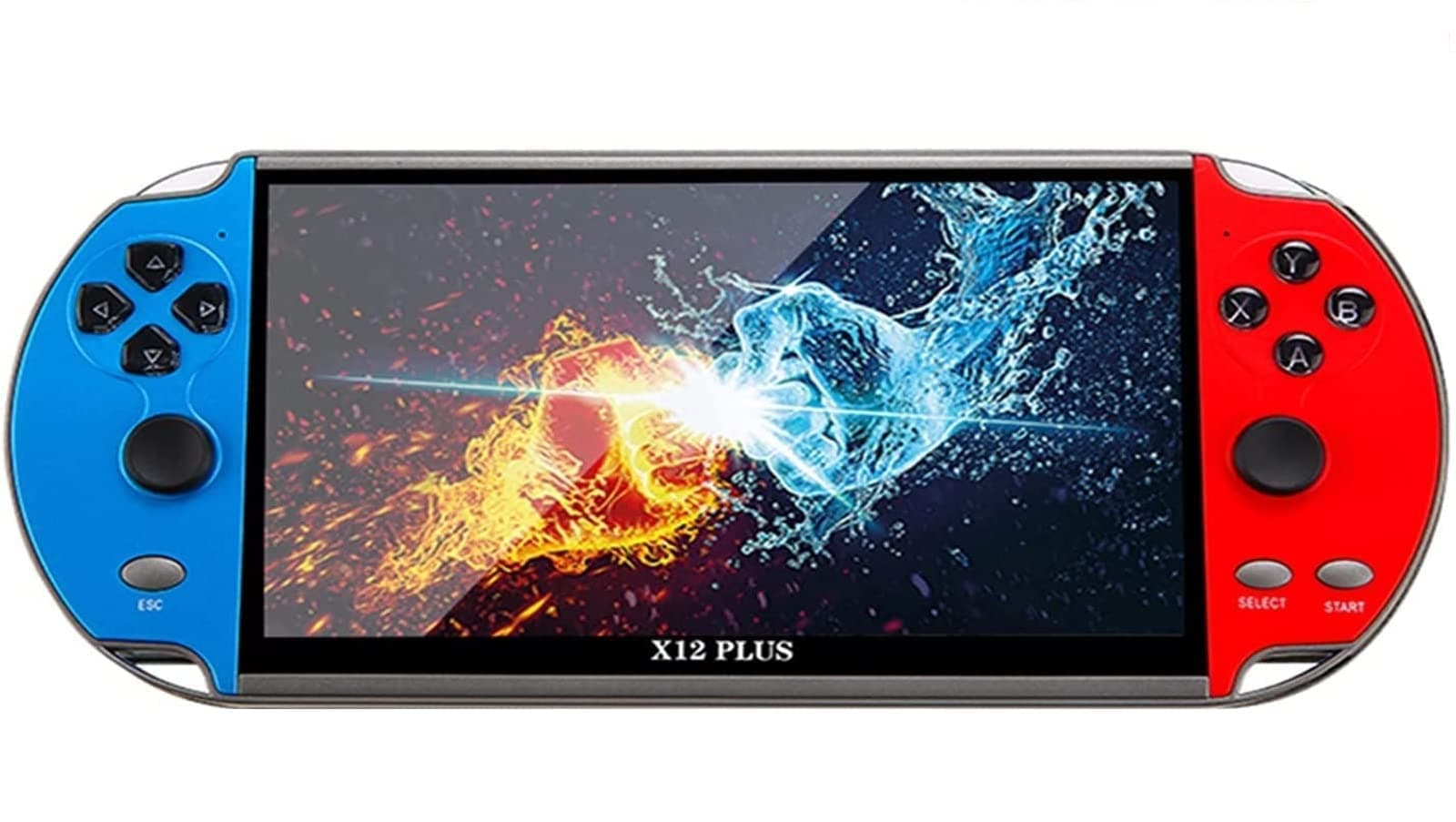 X12 Plus Handheld Game Console, 7 Inch HD Screen Retro Video Game Console, Built in 16GB TF Card & 10000 Games Handheld Double Joystick Game Controller, Support AV Output Music E-Book