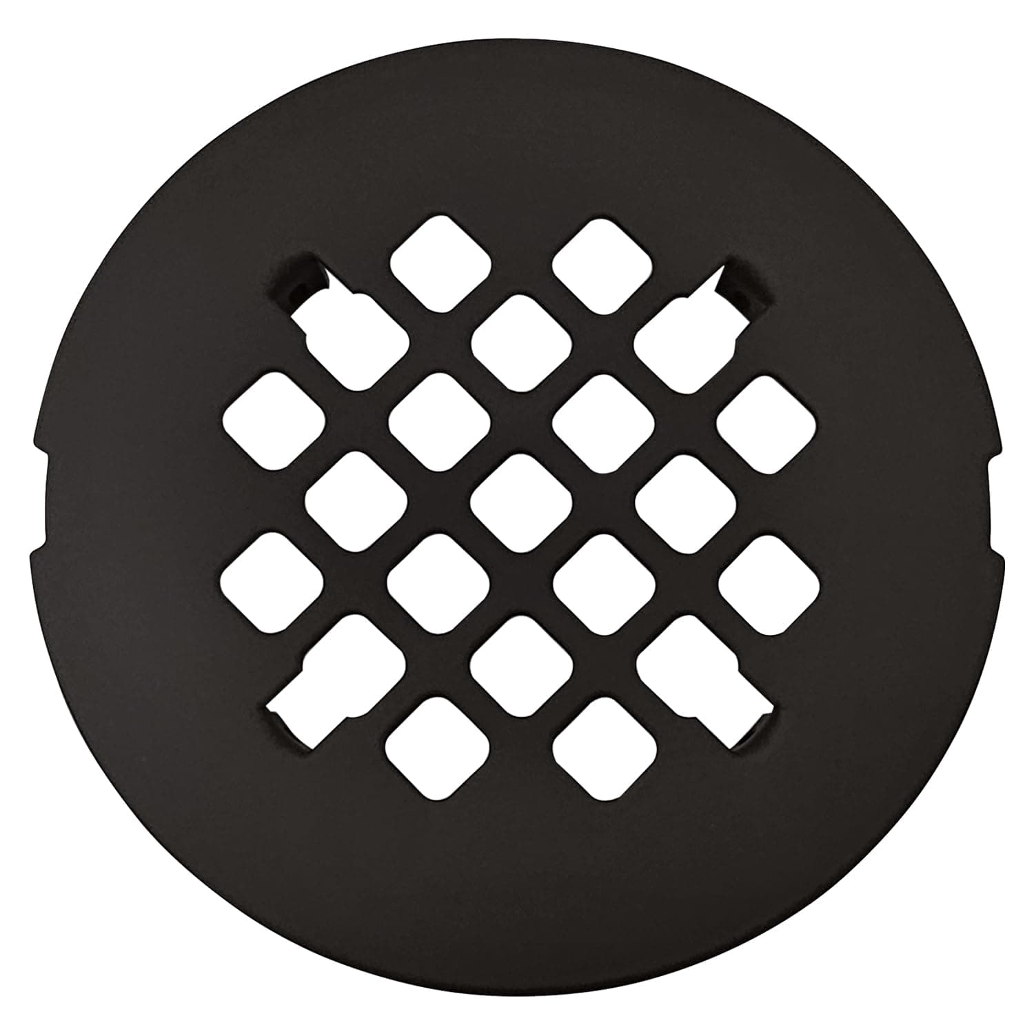 4 ¼” Oil Rubbed Bronze Snap-in Shower Drain Cover - Solid Brass Construction - 4.25" OD Shower Drain Strainer - Easy Install - Premium Round Shower Drain Cover - Bronze Replacement Grate