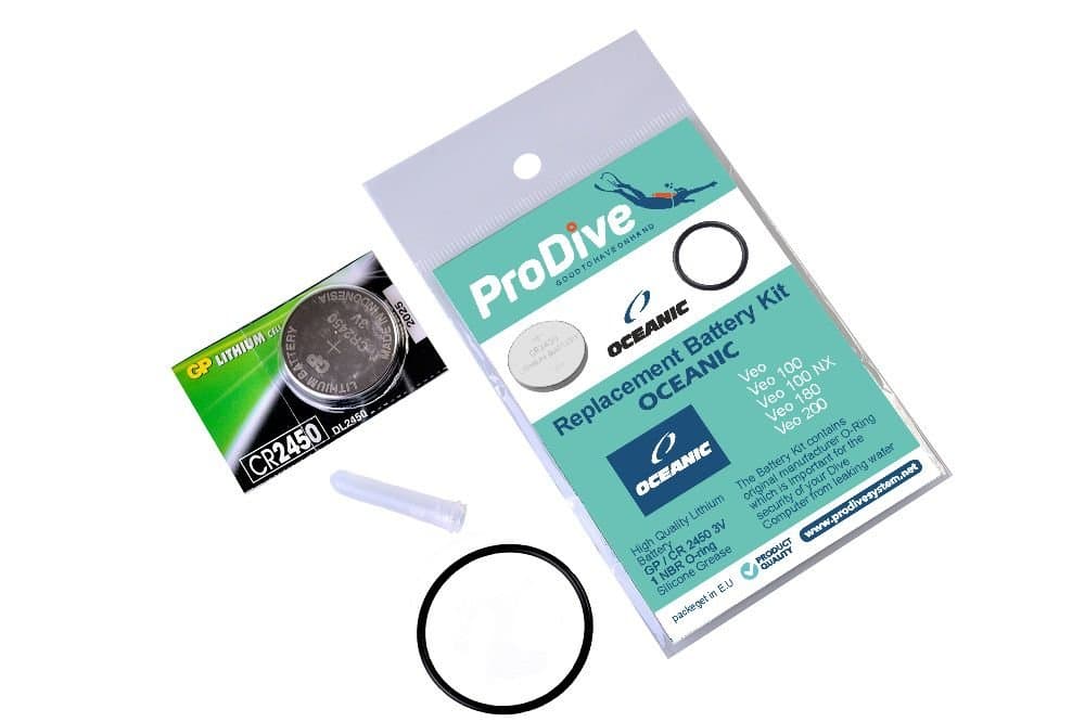 Oceanic Veo Dive Computer Replacement Battery Kit Free Silicone Grease