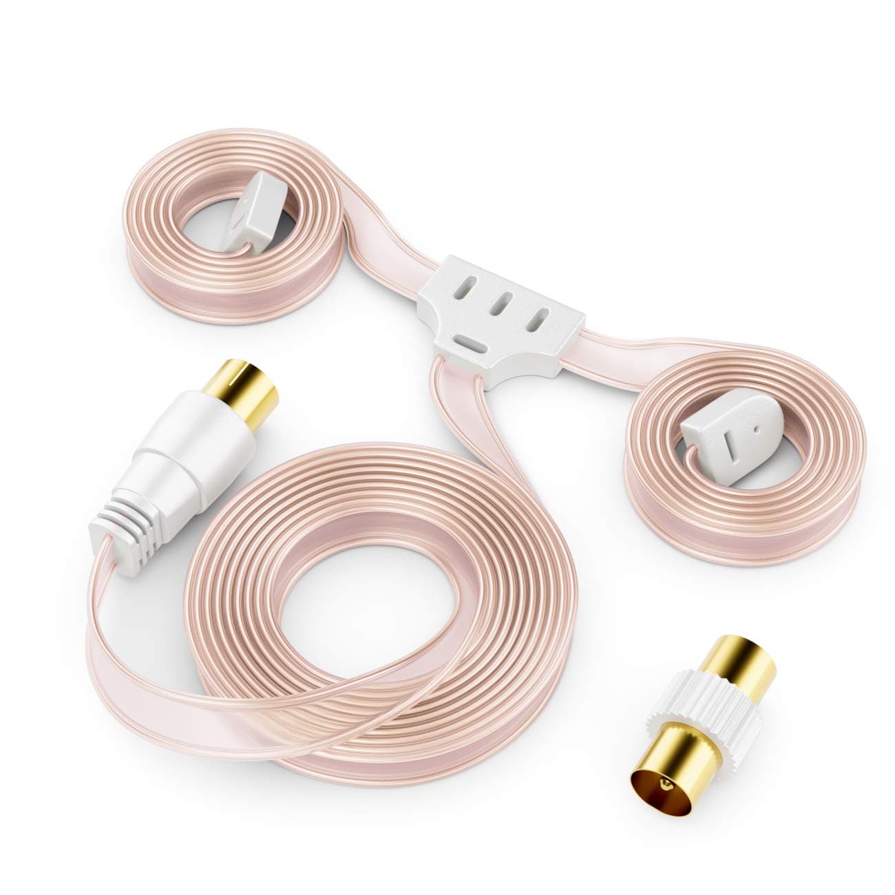 deleyCON FM AM UKW Radio Antenna Dipole Antenna Indoor Antenna 75Ohm Coaxial Connector HiFi Receiver Stereo System FM Tuner Radio Antenna