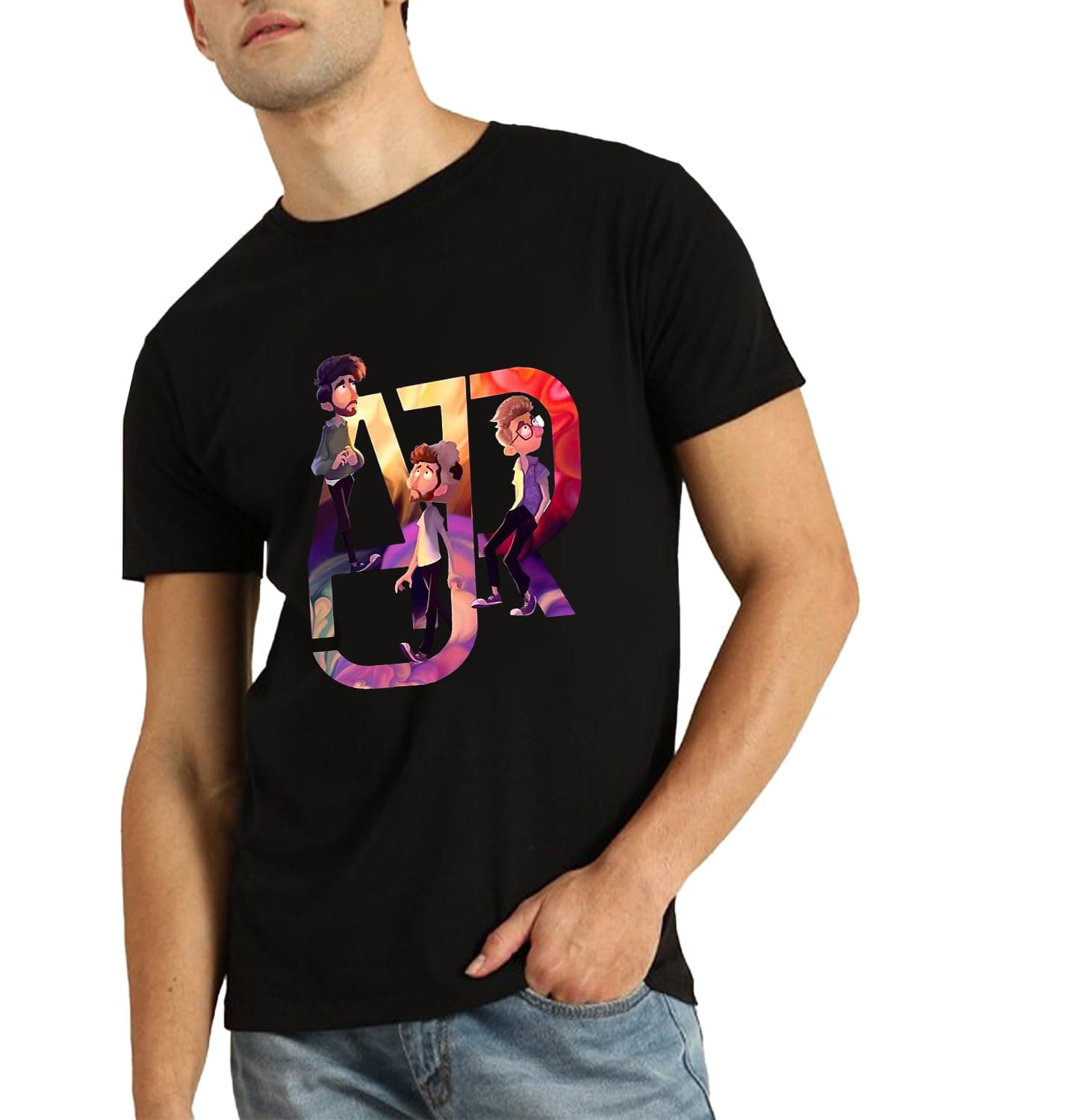 FITacticThe Maybe Man Tour 2024 Tailored Colorful Tasteful T-Shirt Summer Round Neck Top Casual Short Sleeved T-Shirts Black