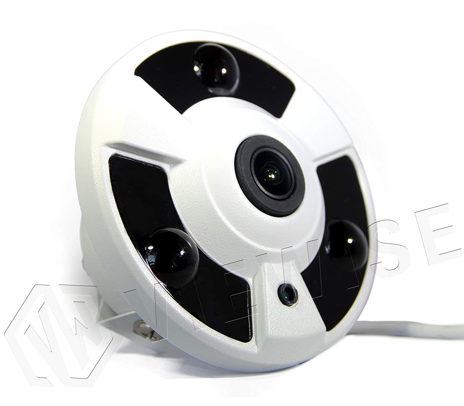 Analog HD 5MP 360 Degree Security Surveillance Camera Fisheye 1.7mm Lens Wide Angle Panoramic Security Indoor Dome Camera 2 in 1 (TVI/AHD) IR 15FT Nightvision DC12V (2592 X 1944)