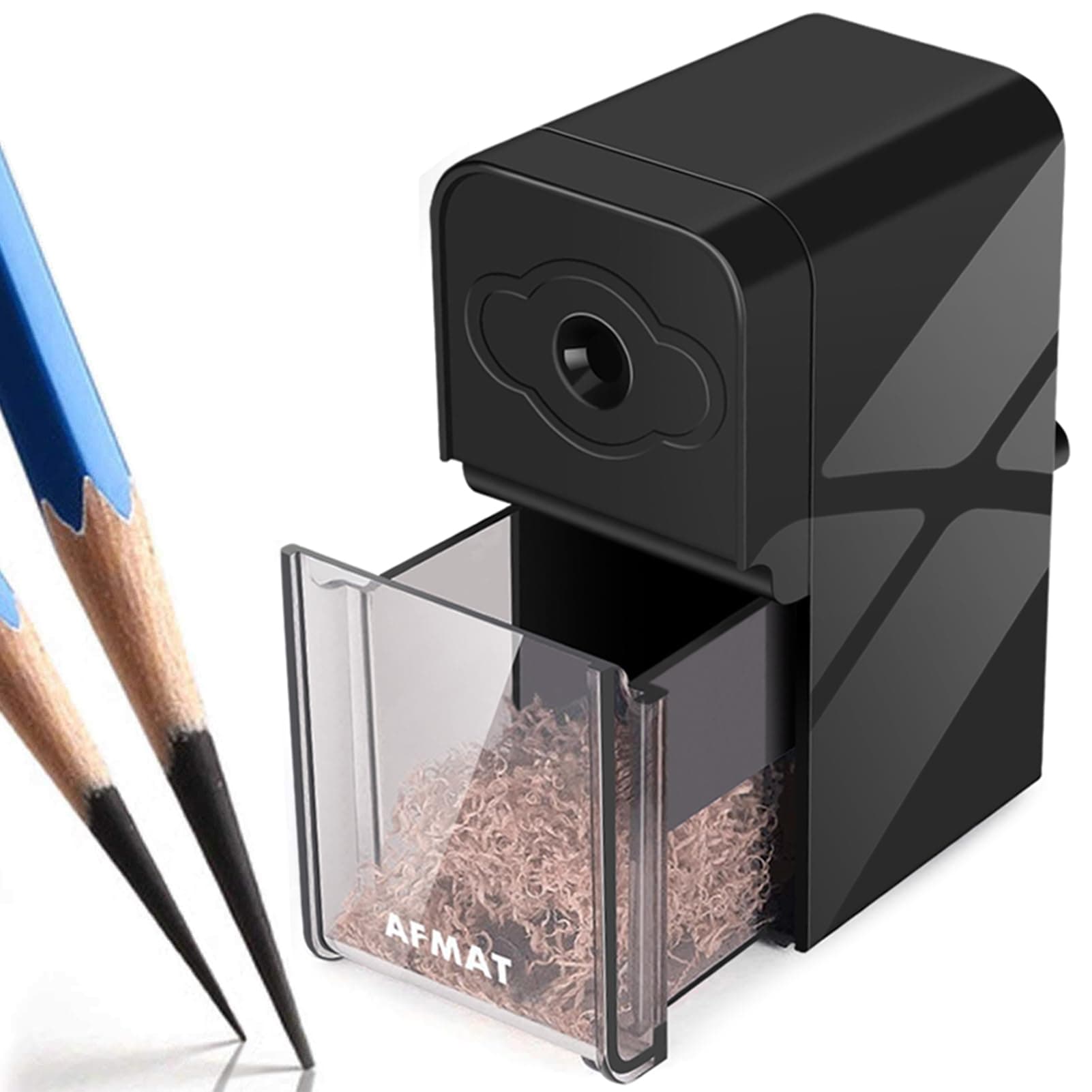 – Long Point Pencil Sharpener, Artist Pencil Sharpener, Manual Drawing Pencil Sharpener for 6-8.2mm Sketching/Charcoal/Graphite/Prismacolor Colored Pencils w/Sandpaper,Adjustable Pencil Nibs,Black