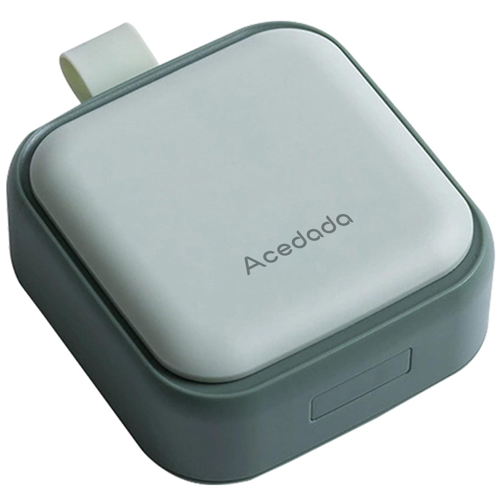 Acedada Small Pill Case, Cute Pill Box - Travel Daily Pill Organizer, Portable Pretty Pill Container for Purse Pocket, Compact Medicine Holder for Vitamins, Fish Oils, Supplements, Green