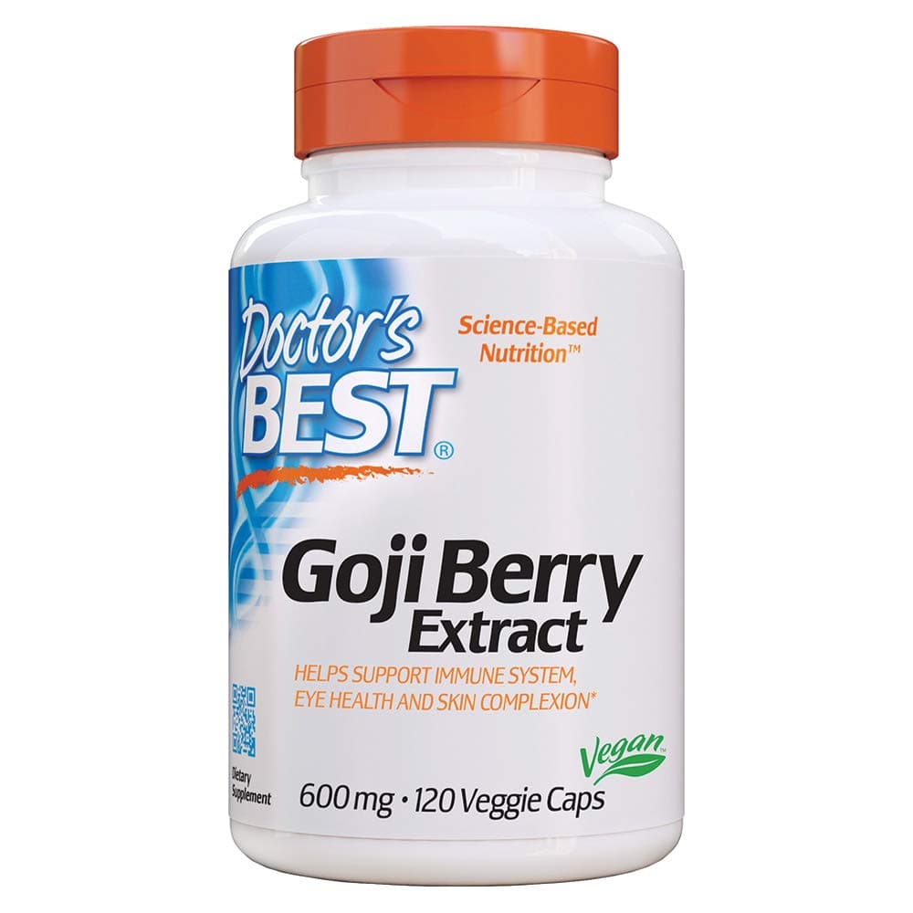 Doctor'S Best - Goji Berry Extract 600 Mg. 120 Vegetarian Capsules 80228