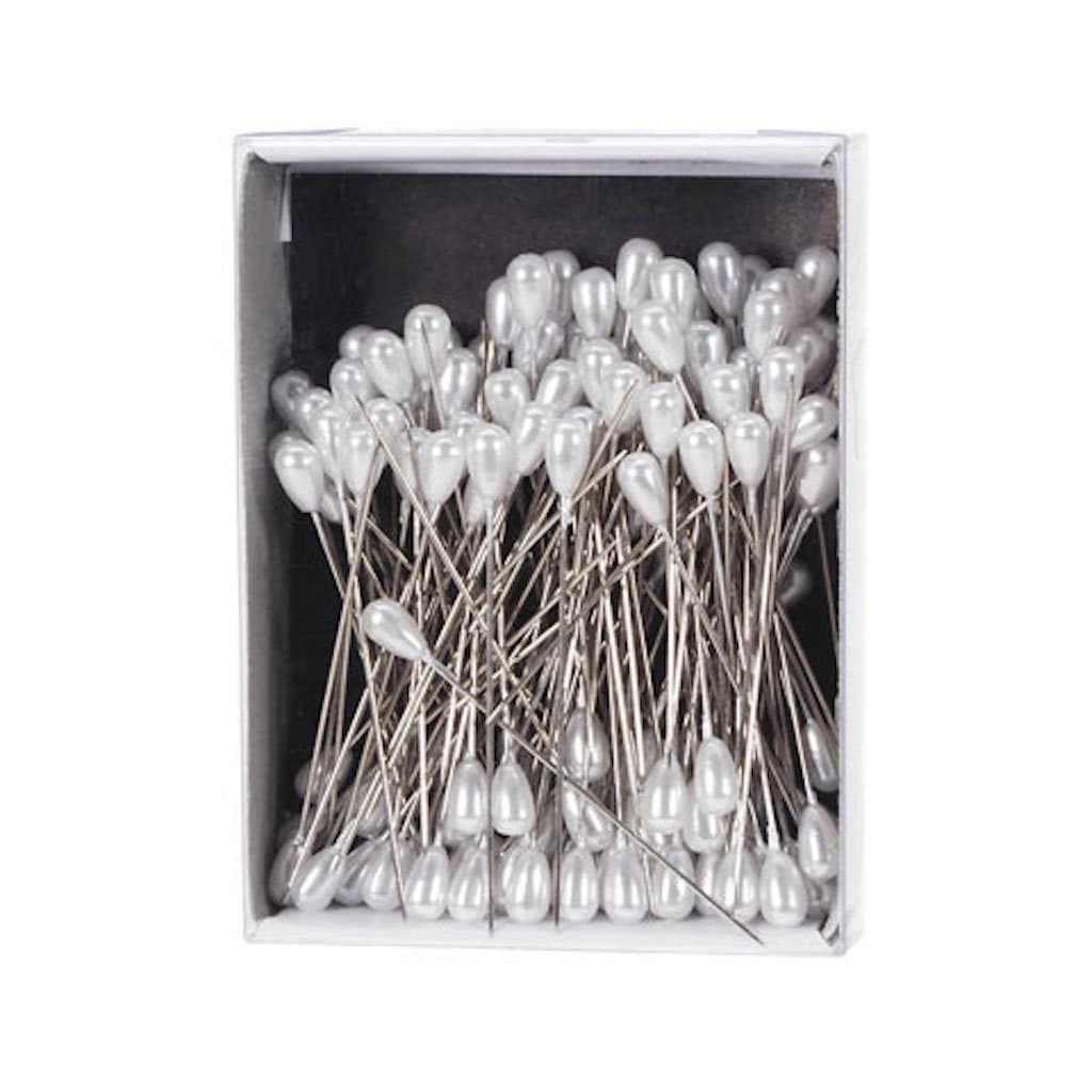 2" Long Corsage Pins with Teardrop Champagne Faux Pearl Heads - Package of 144