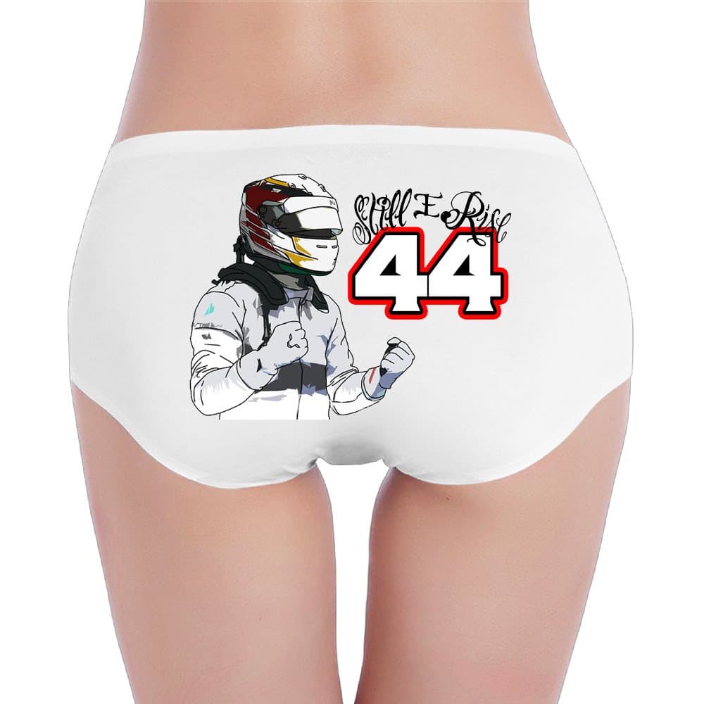 XJBD Women's Low-Waist Lewis Hamilton Hipsters Panty White