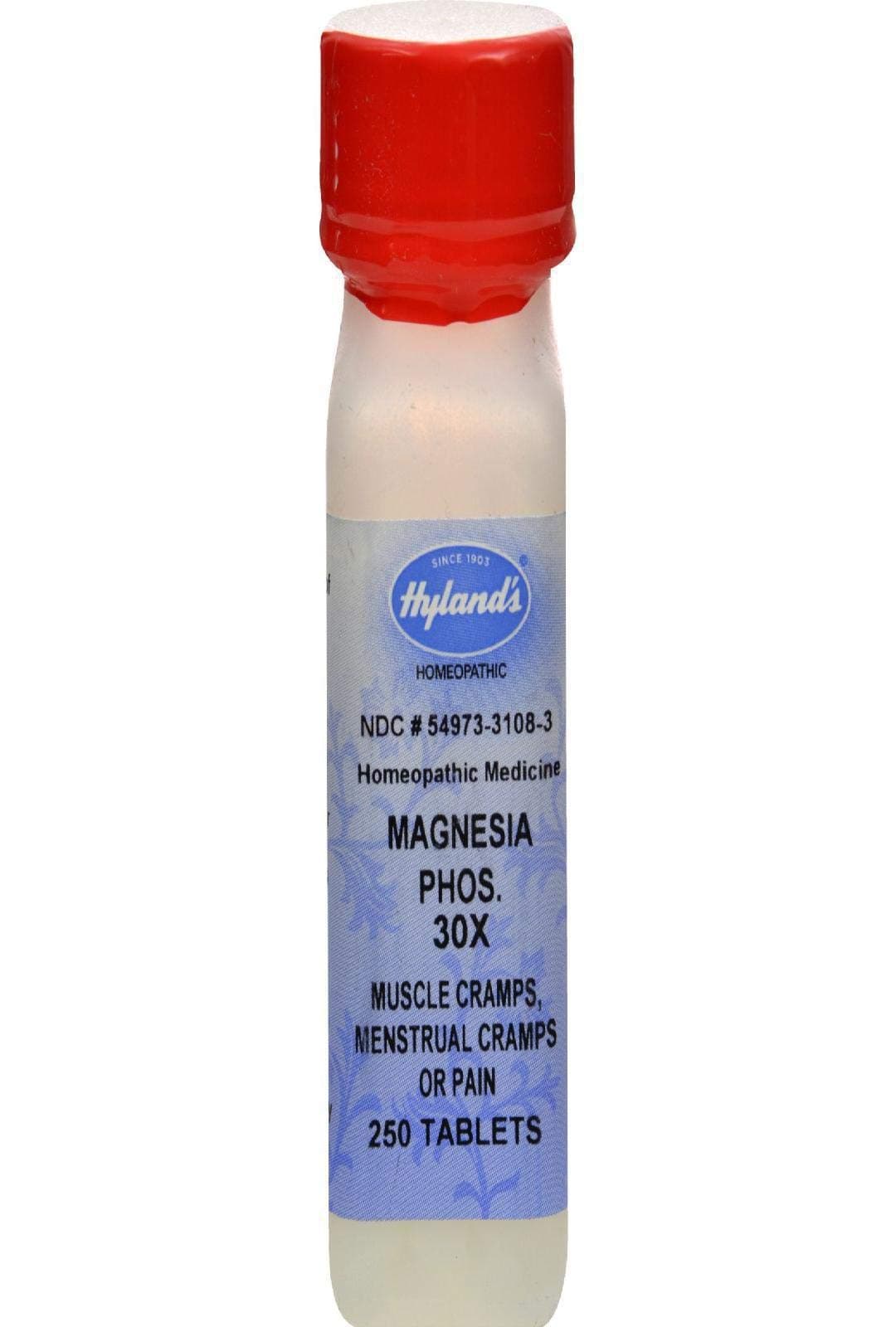 Hyland’s Magnesia Phosphorica 30X Tablets, Natural Relief of Muscle Cramps, Menstrual Cramps or Pain, 250 Count