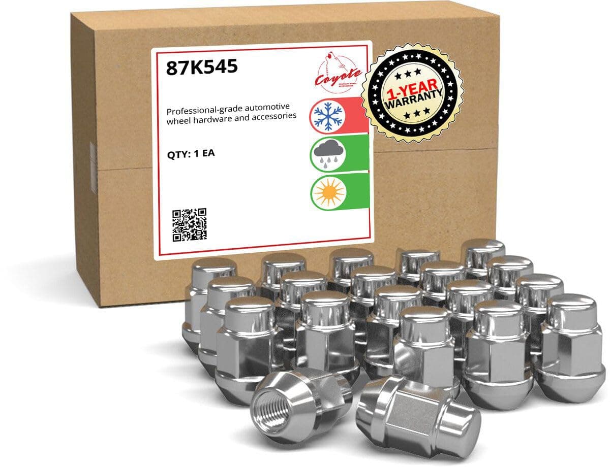 Wheel Accessories Parts 20 Pcs M12x1.5 Thread Bulge Acorn 35mm 1.38" Long Lug Nuts Chrome 3/4" 19mm Hex Fits Many Chevy Honda Passenger Cars | Toyota Pass Cars with Aftermarket Wheels