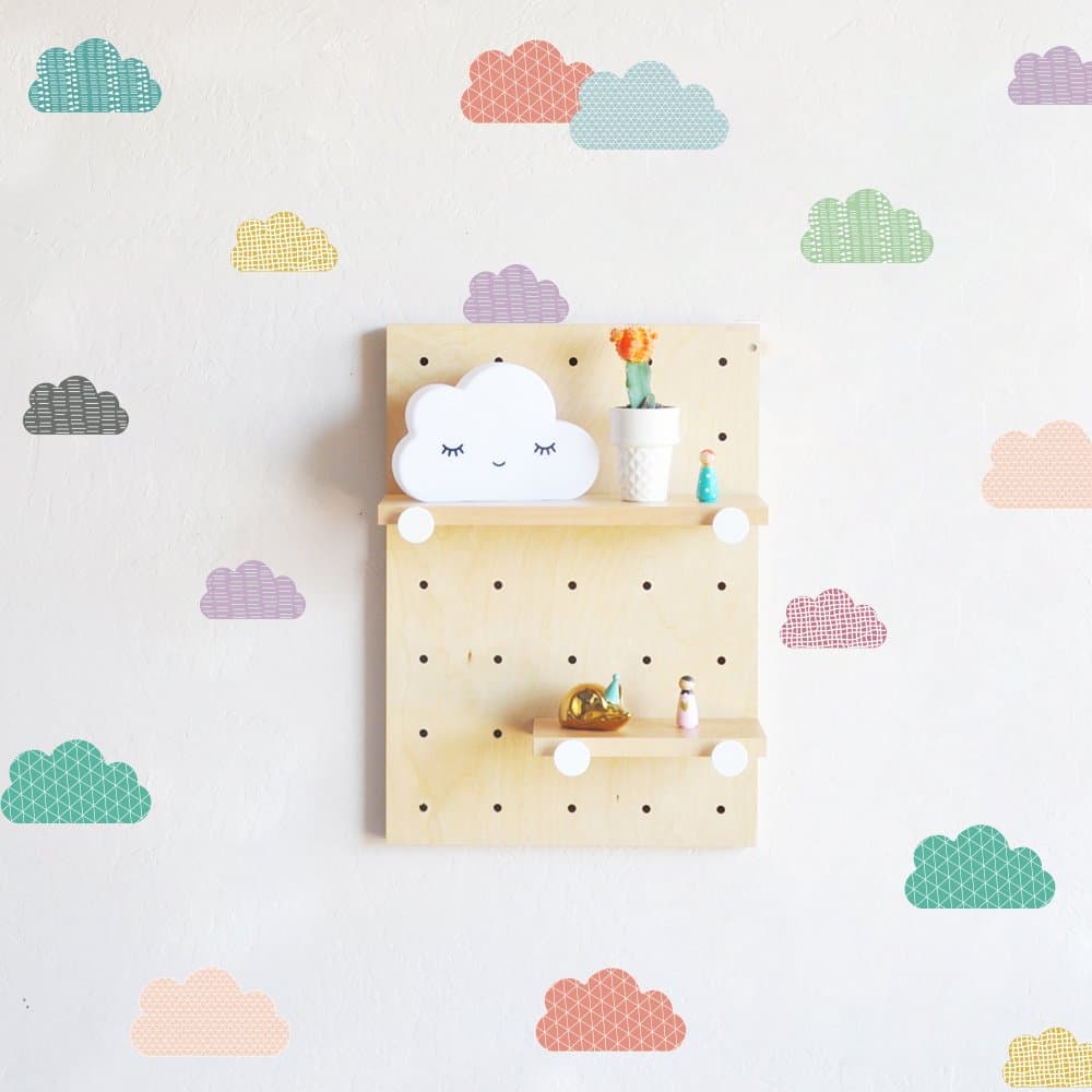 Wall Sticker, BlumWay Kawaii Colorful Cloud Wallpaper Vinyl Decal Mural Kid's Room Decor Paper Sheet Baby Nursery Room Set