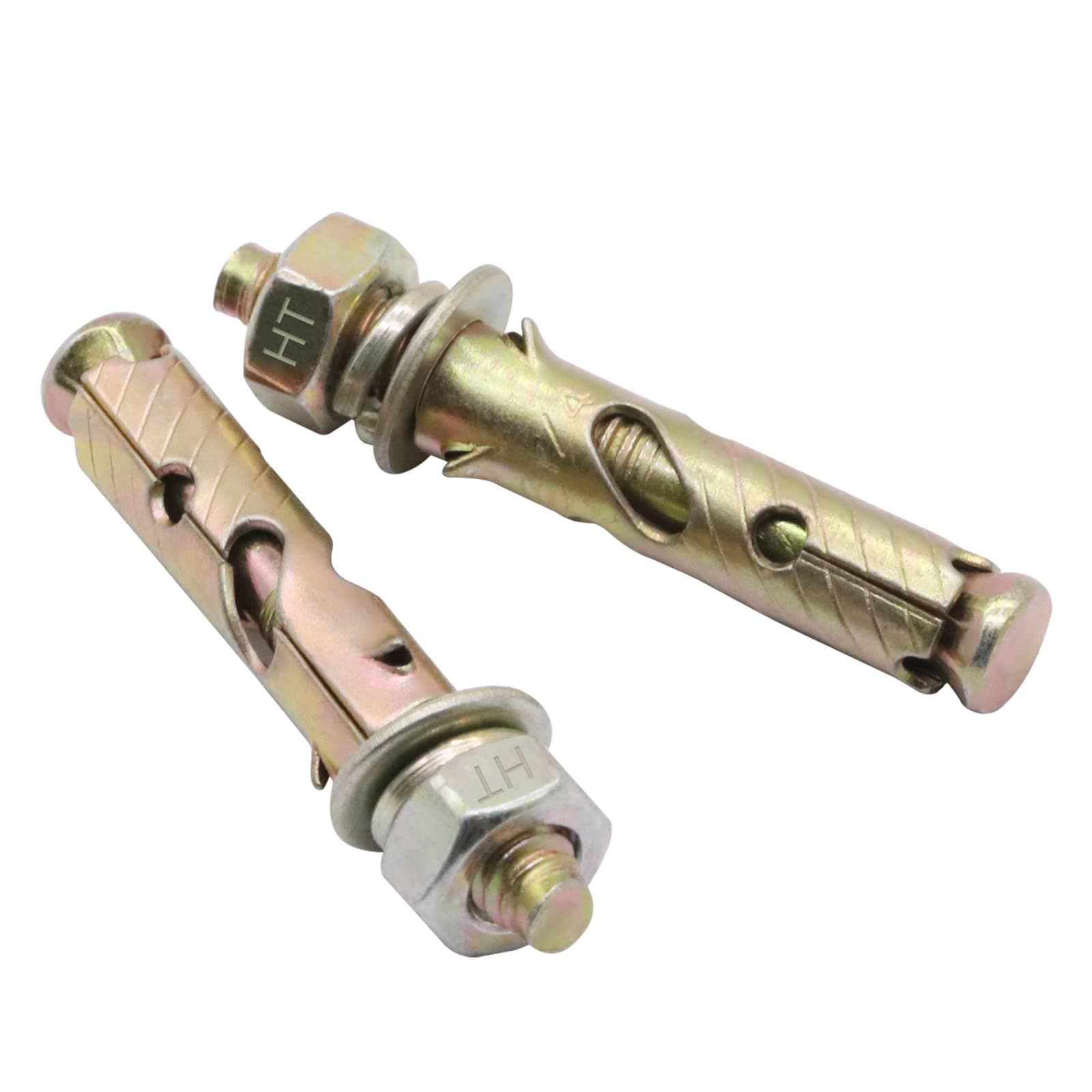 1/4" x 2 inch Carbon Steel Antiskid Sleeve Anchor, zinc Plated Non-Slip Expansion Anchors for Concrete Base Wall Furniture (30 pcs)