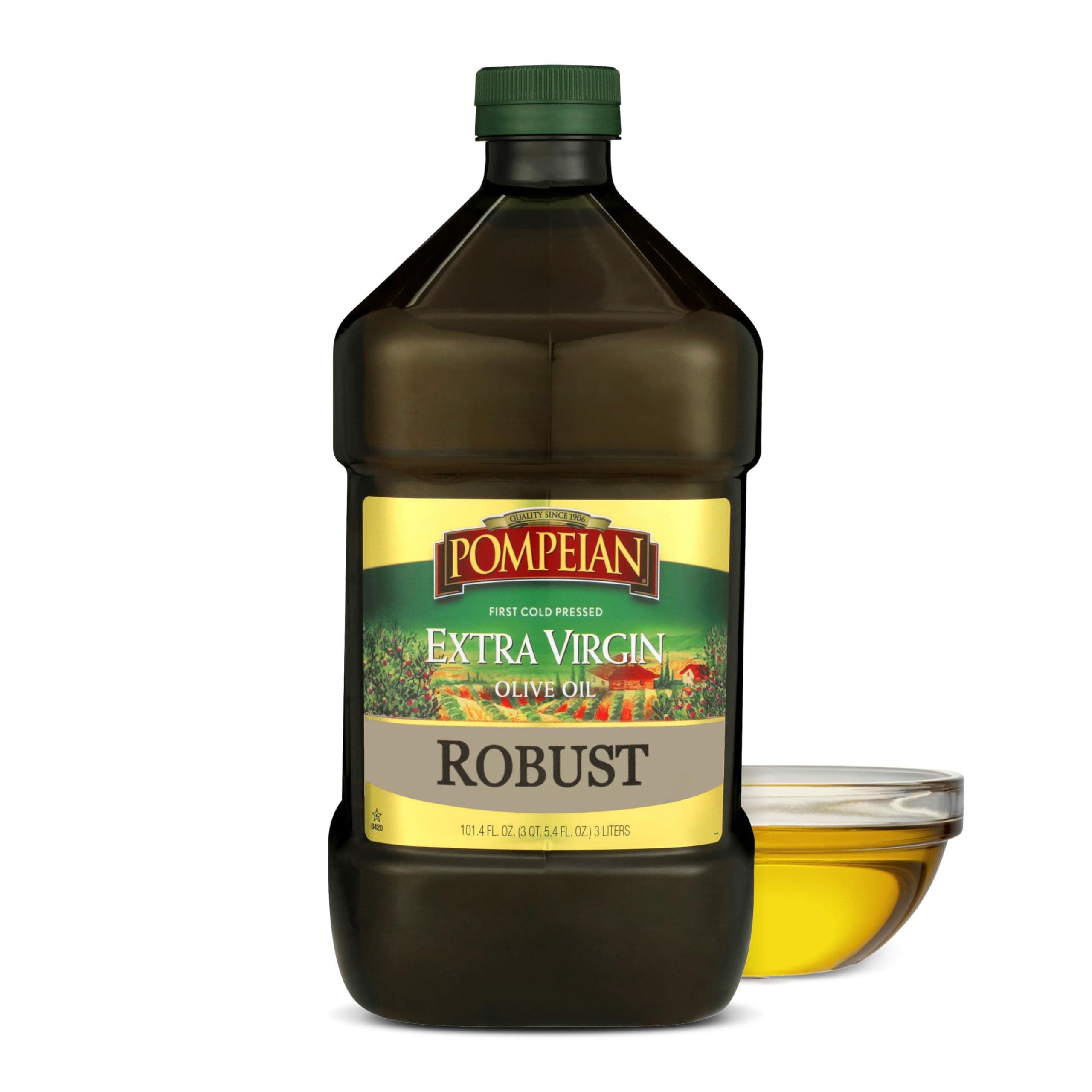 Robust Extra Virgin Olive Oil, First Pressed Cold Pressed, Full-Body Flavor, Perfect for Salad Dressings and Marinades, 10 oz.