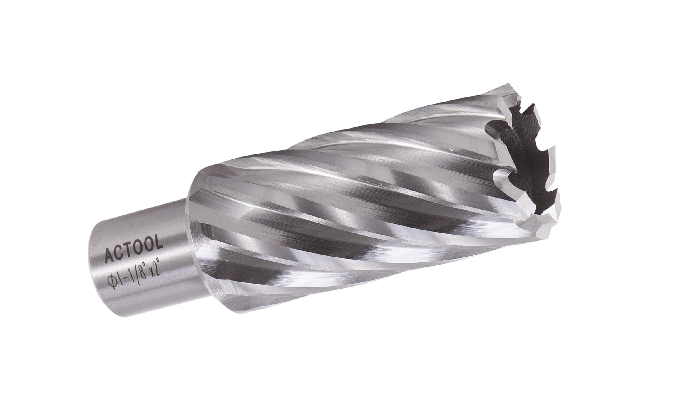 ACTOOL1-1/8" Diameter × 2" Depth of Cut HSS ANNULAR Cutter with 3/4'' Weldon Shank