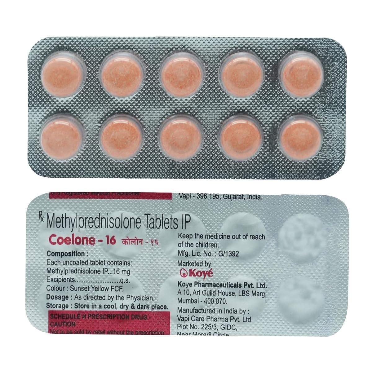 Coelone 16 mg - Strip of 10 Tablets