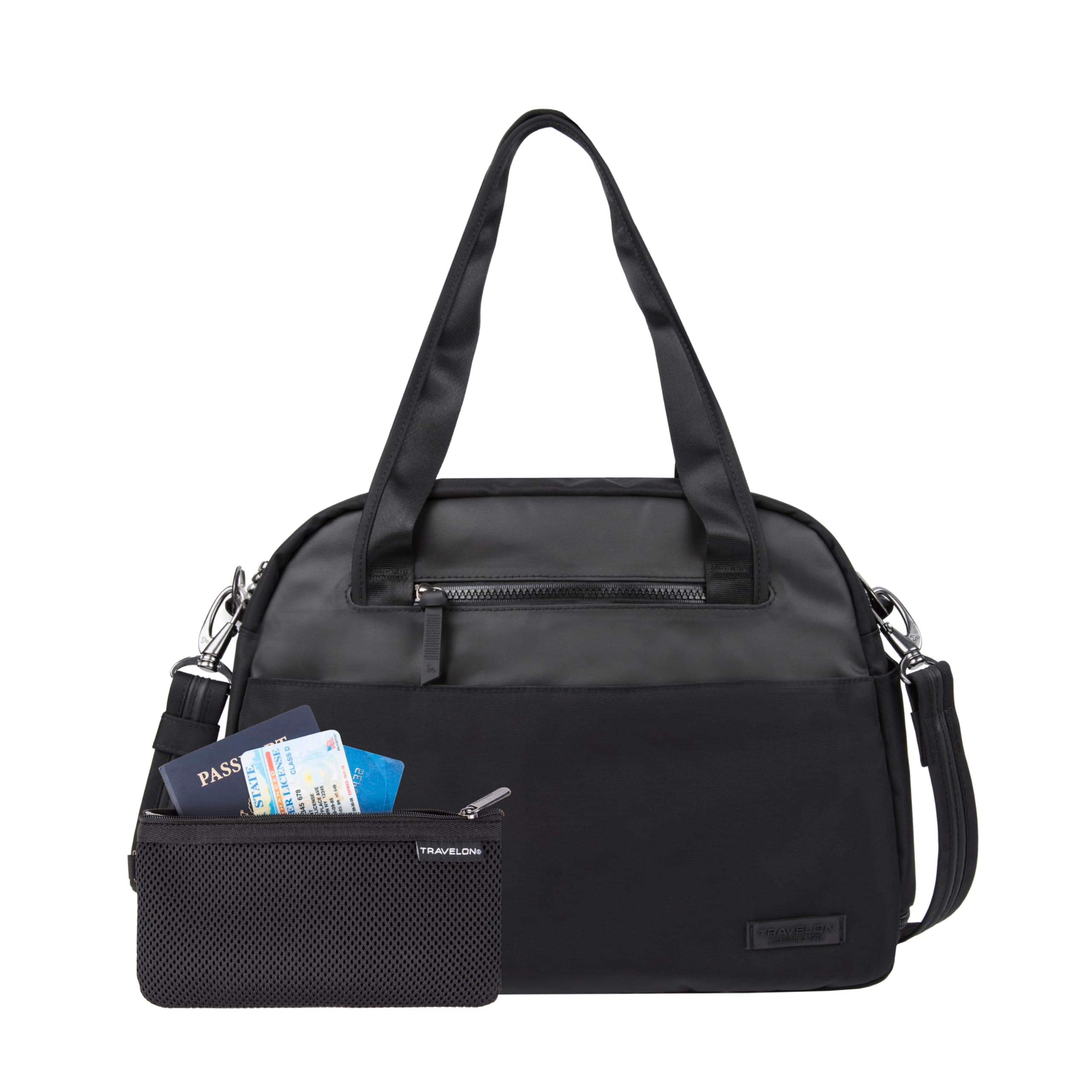 Anti-Theft Metro Carryall Tote Bag, Black, 14.5" x 11" x 4.5", Anti-theft Metro Medium Carryall Tote