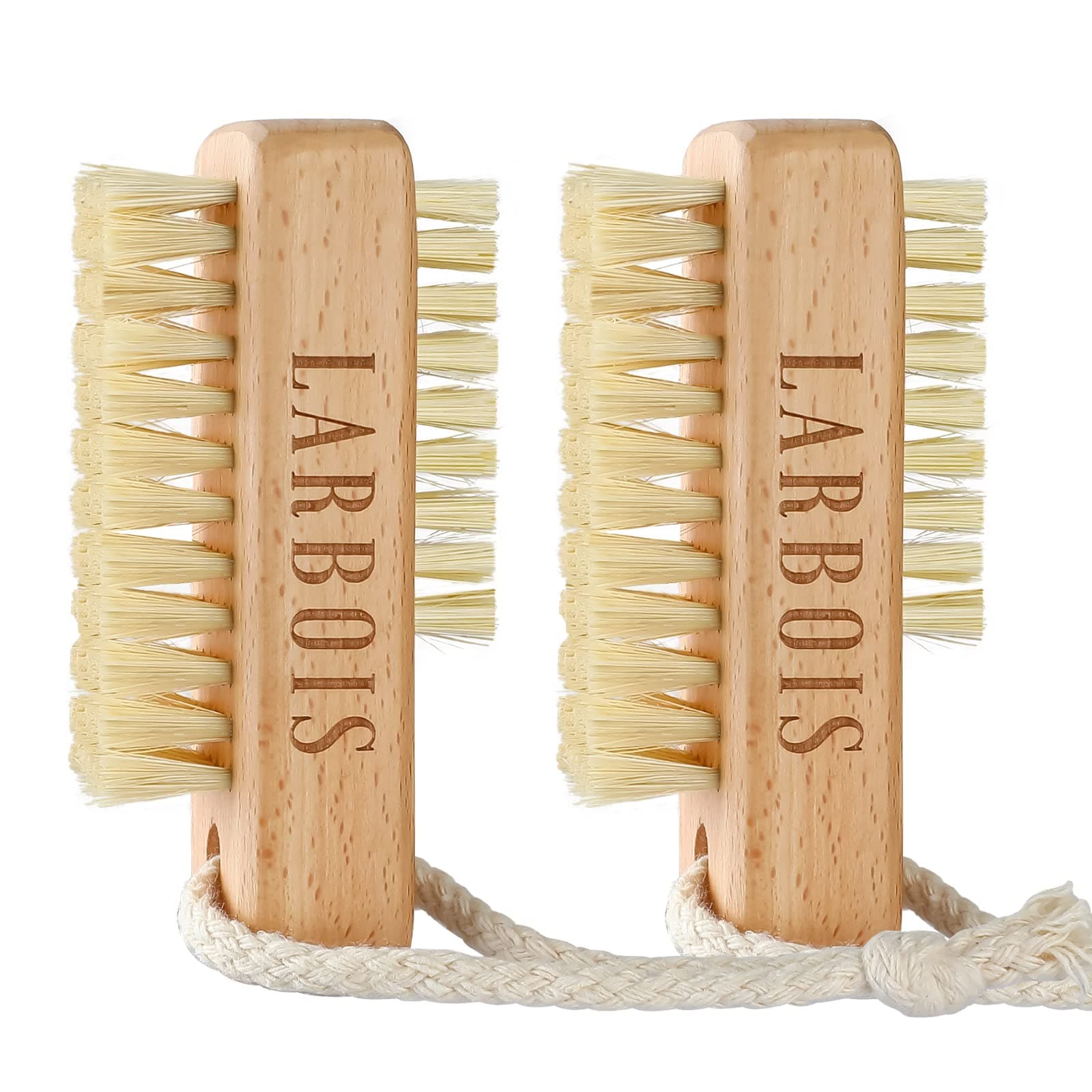 - Nail Brush for Cleaning Fingernails, 2Pack Wooden Nail Brushes Fingernail Brush for Cleaning Nail Scrub Brush Two-Sided with Hanging Rope (Beechwood)