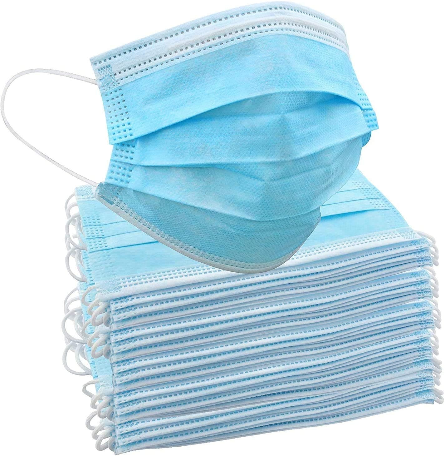 BTANAN FM50 Disposable Face Masks-50 PCS-for Home & Office-3-Ply Breathable & Comfortable Filter Safety Mask