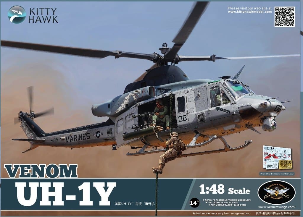 KH80124 1:48 Kitty Hawk UH-1Y [MODEL BUILDING KIT]