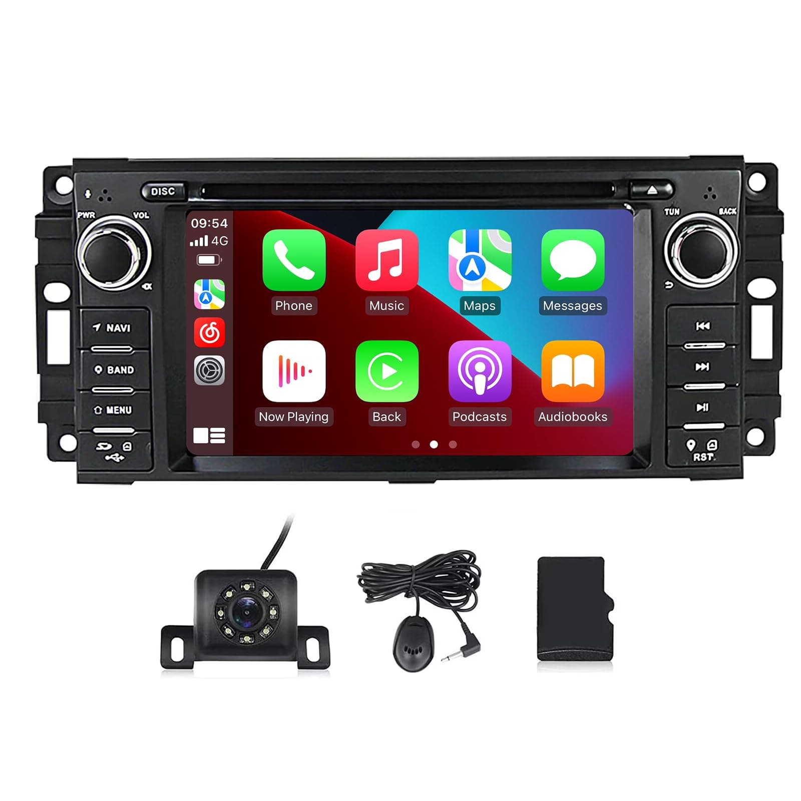 MekedeTech Android 11 Car Stereo Radio 6.2 inch Touch Screen for Jeep Wrangler JK Grand Cherokee Compass Chrysler Dodge Ram with BT GPS Support Carply Andriod Auto Head Unit