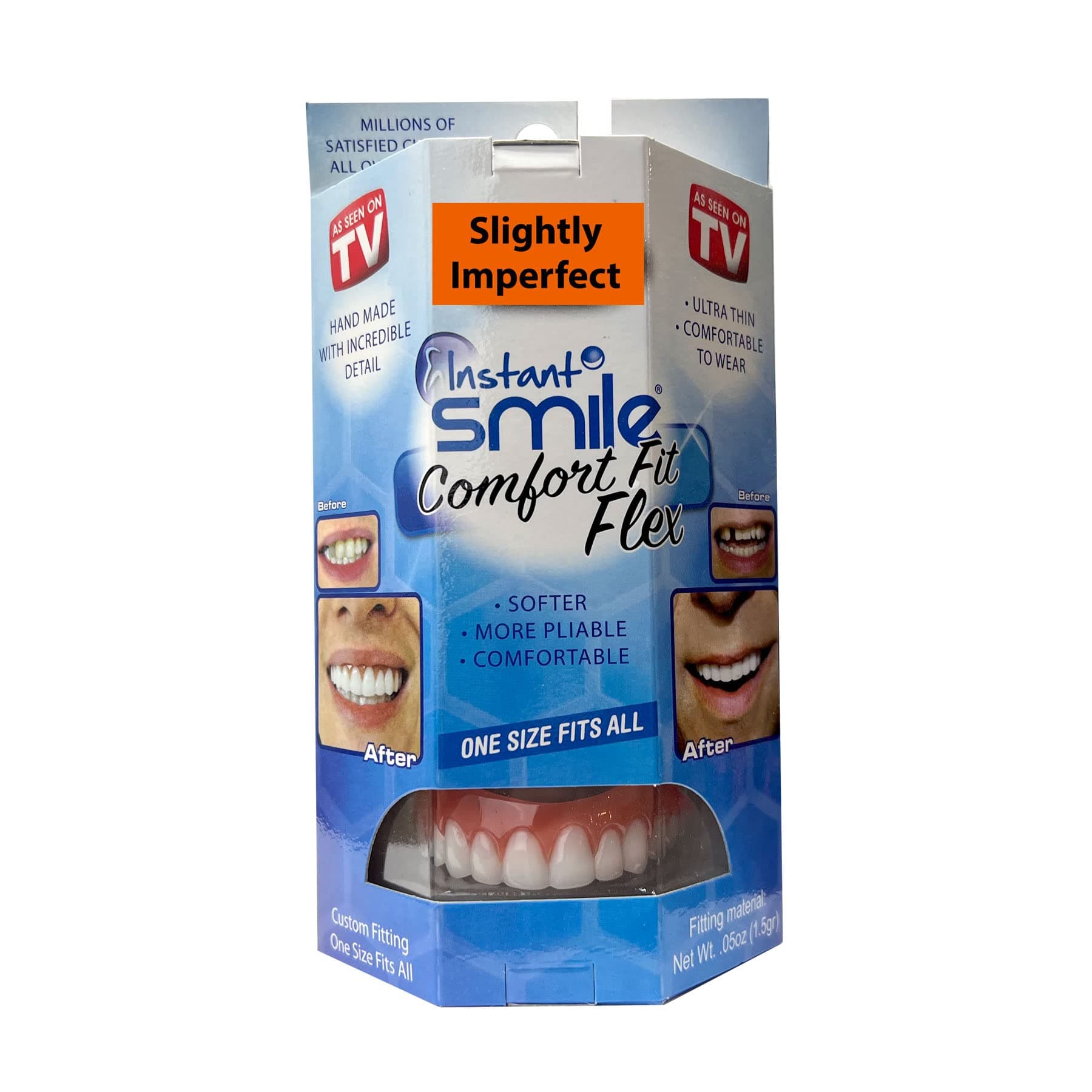 Instant Smile Comfort Fit Flex-Slightly Imperfect White, One Size fits Most