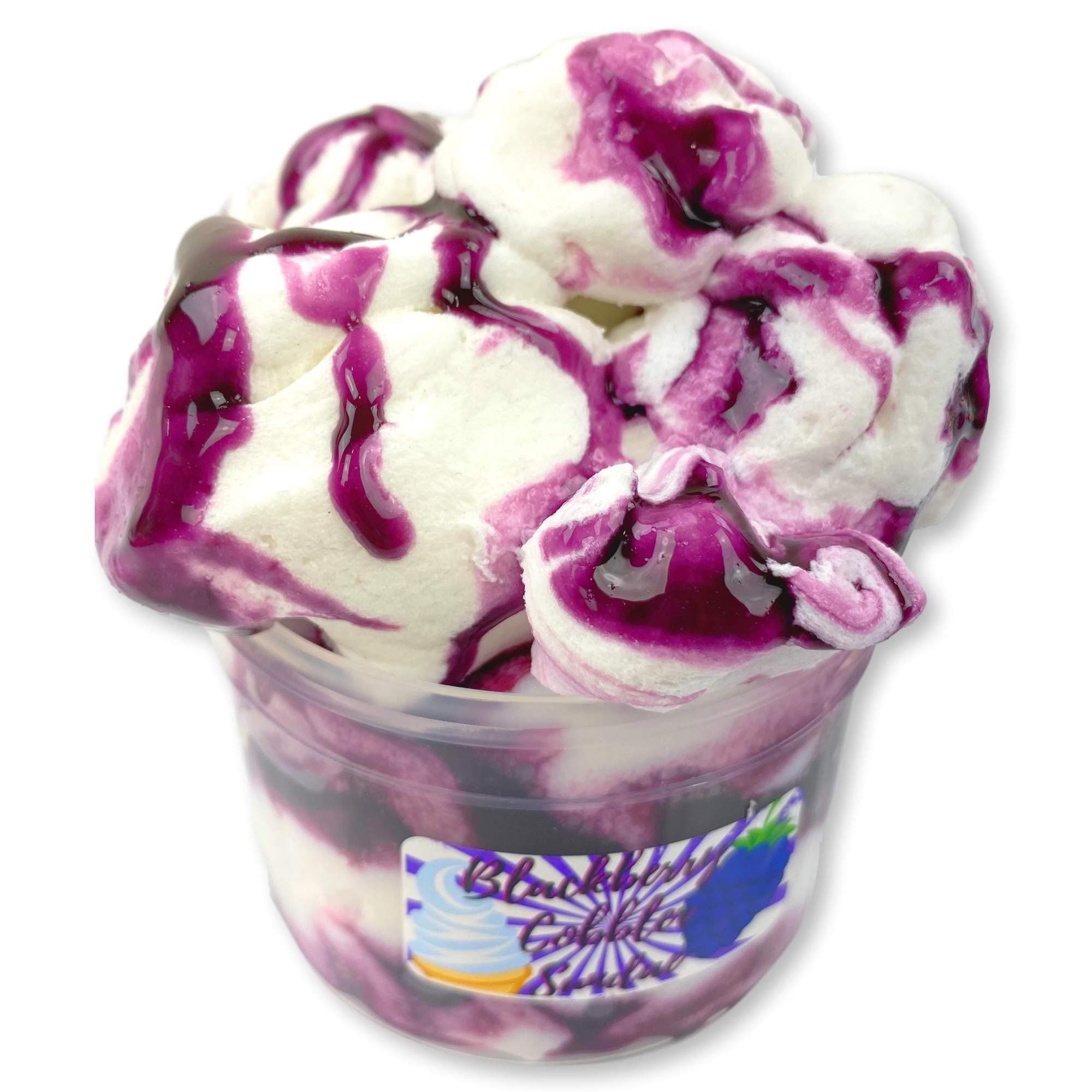 Dope Slimes BlackBerry Cobbler Sundae (8oz) - Scented Icecream Slime - Handmade in USA