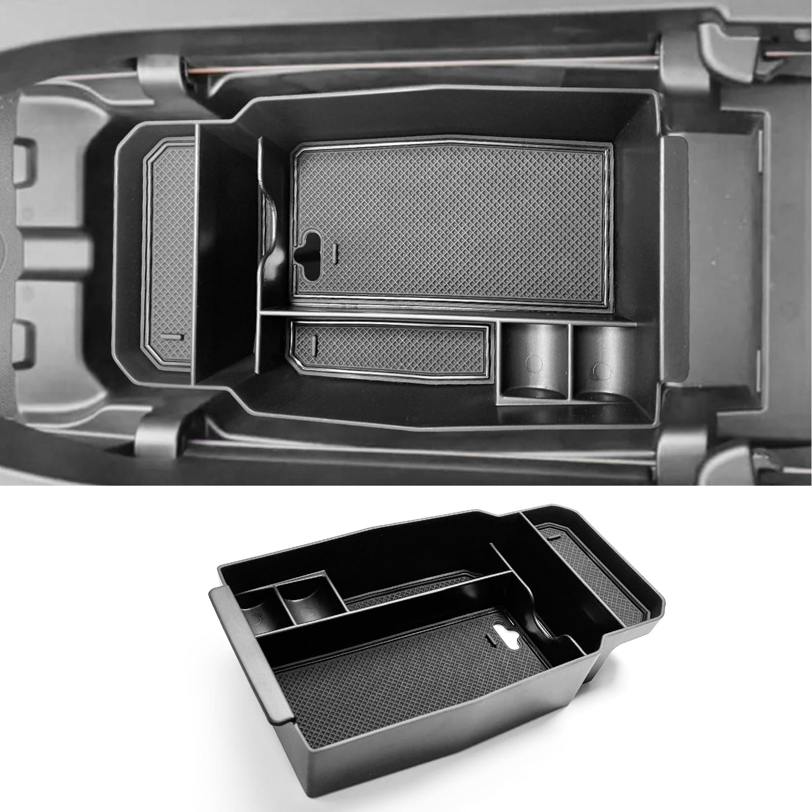 2023 2024 2025 2026 CX-50 Center Console Organizer Tray for 2023 2024 2025 2026 Mazda CX-50 Middle Console Armrest Storage Box 2023-2026 CX50 Accessories(Black)