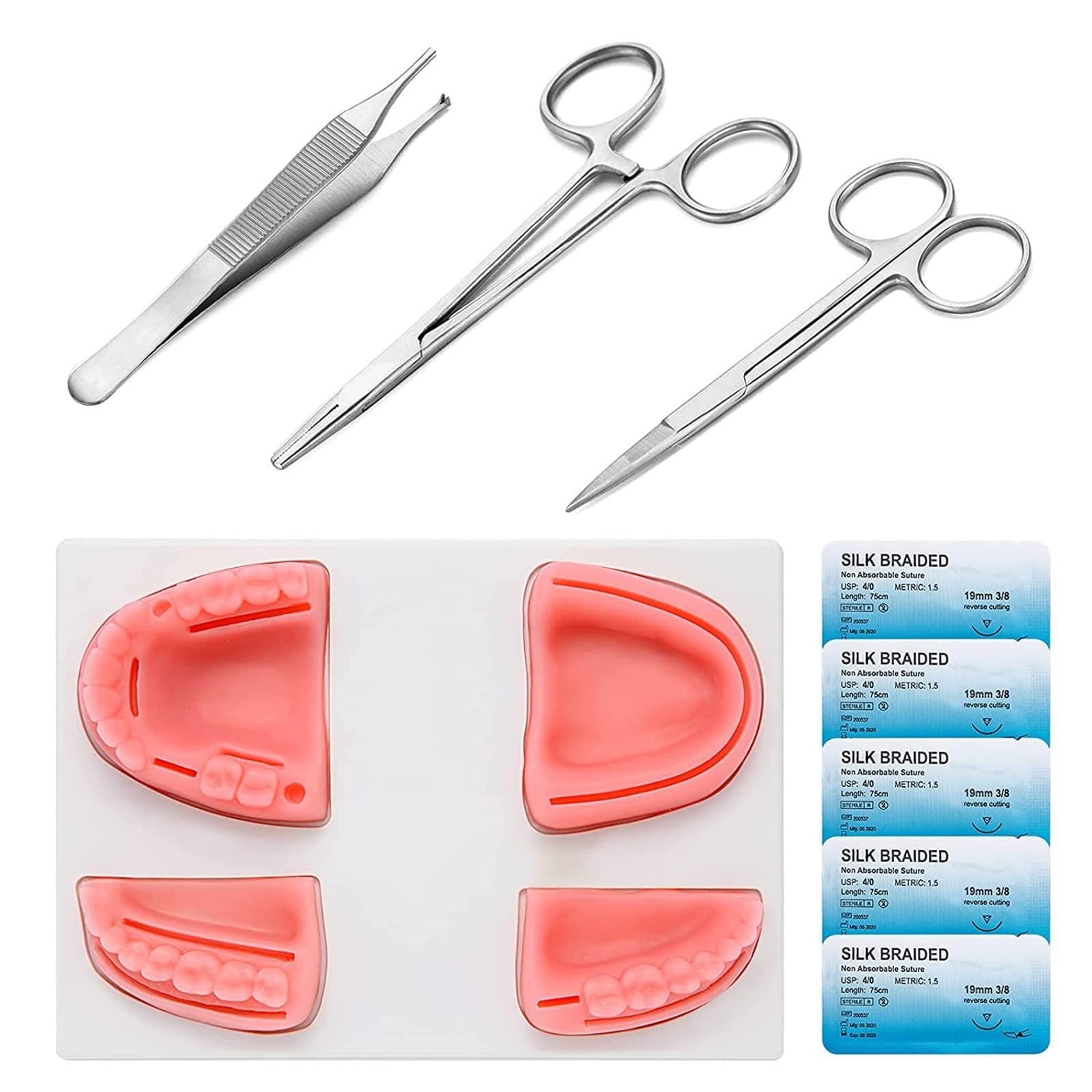 Oral Suture Training Kit, Oral Teaching Aid Model, Periodontitis Suture Model, Suture Training Practice Kit for Medical Students
