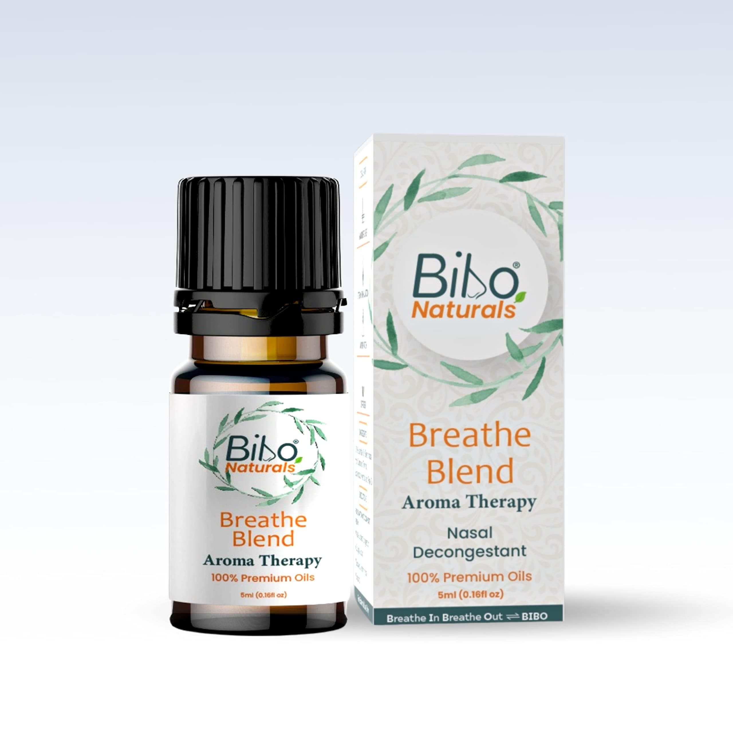 Bibo Breathe Blend | Aroma Therapy | Nasal Decongestant | Premium Essential Oils | 5ml Dropper Bottle