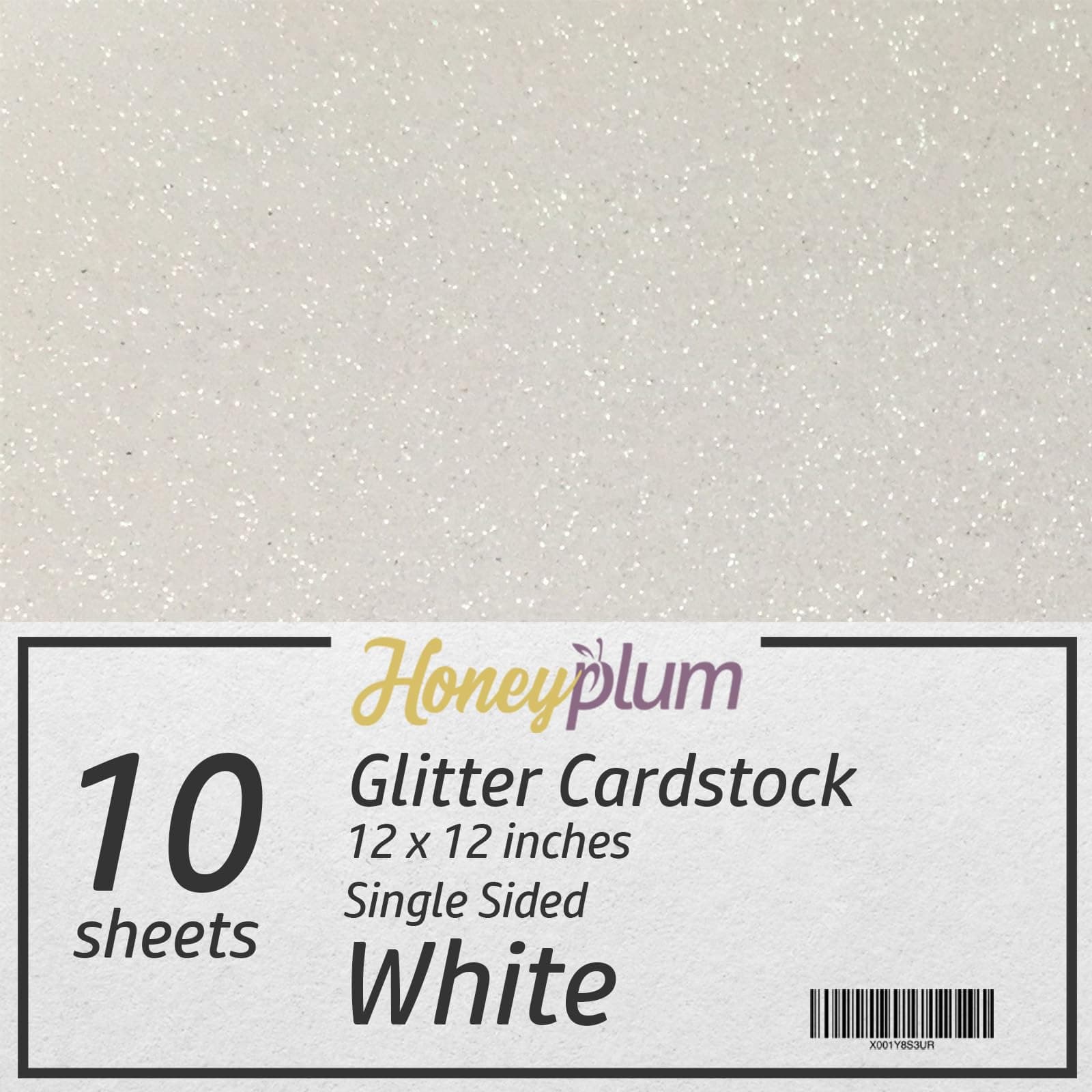White Glitter Cardstock - 10 Sheets Premium Glitter Paper - 12" x 12" Heavyweight Sparkly Constuction Paper For Scrapbooking, Arts & Crafts, DIY