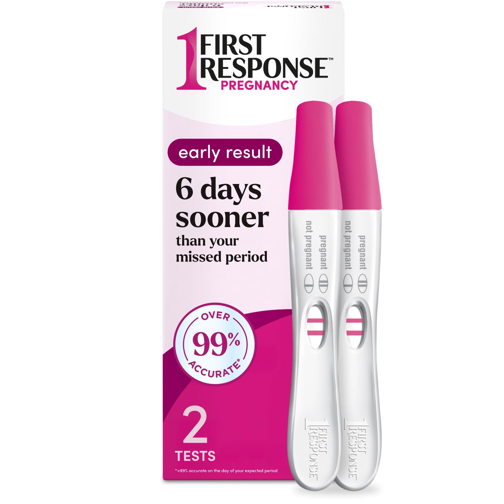 First Response Early Result Pregnancy Test, 2 Pack (Packaging & Test Design May Vary)
