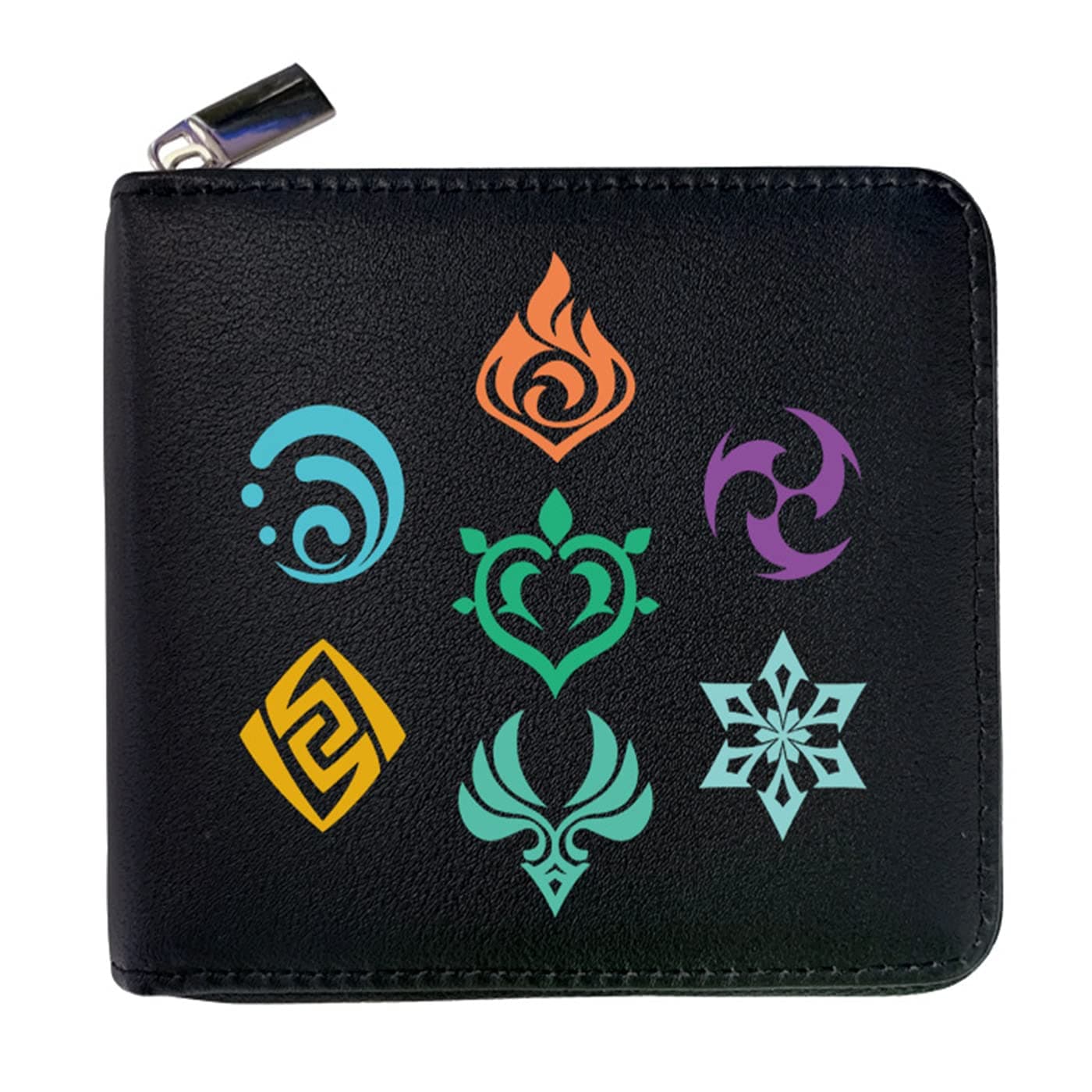 Jinhua Yiyan Genshin Impact Anime Wallet Coin Pocket,Card Purse with Id Window for Men Women Boys Girls Kids Gifts
