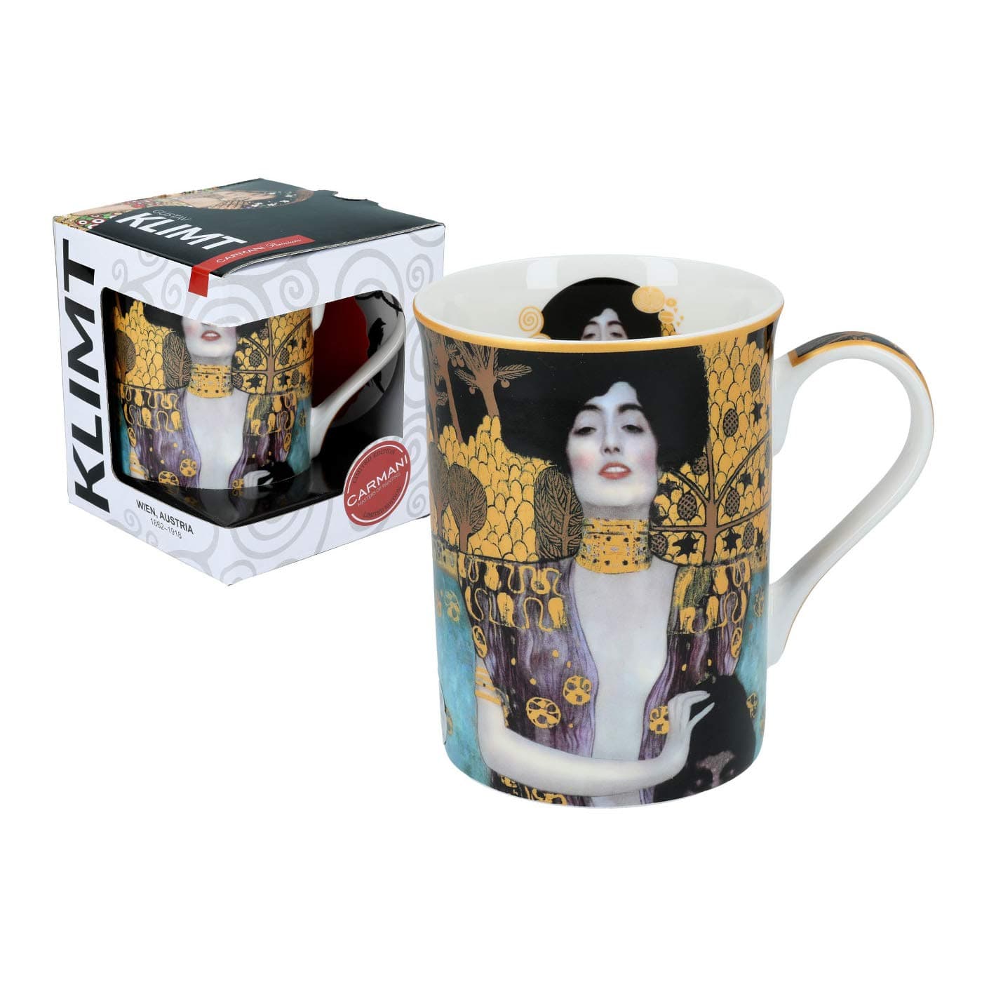Carmani - Classic Mug Decorated with Gustav Klimt 'Judith' 420ml