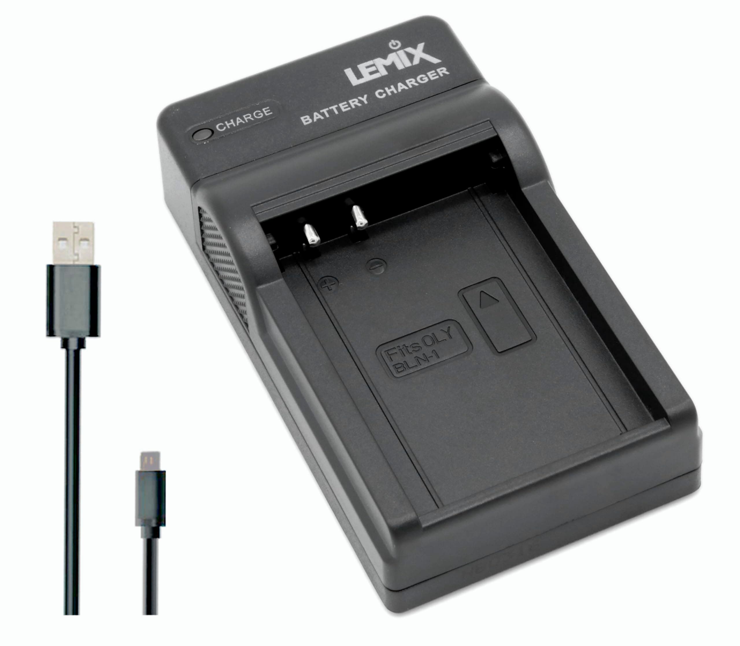 Lemix (BLN1) Ultra Slim USB Charger Compatible with Olympus BLN-1 Battery and Listed Olympus OM-D & PEN Series Models