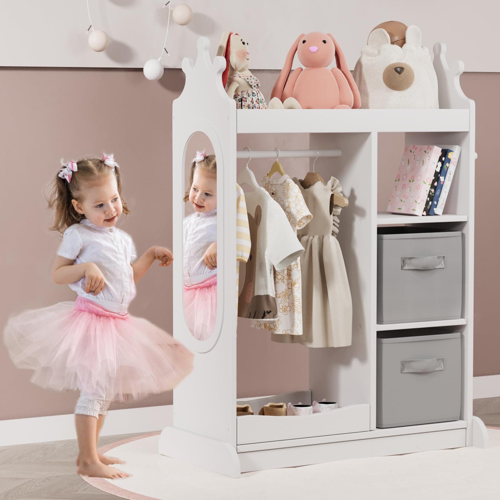 KIDINIX Large White Children's Wardrobe