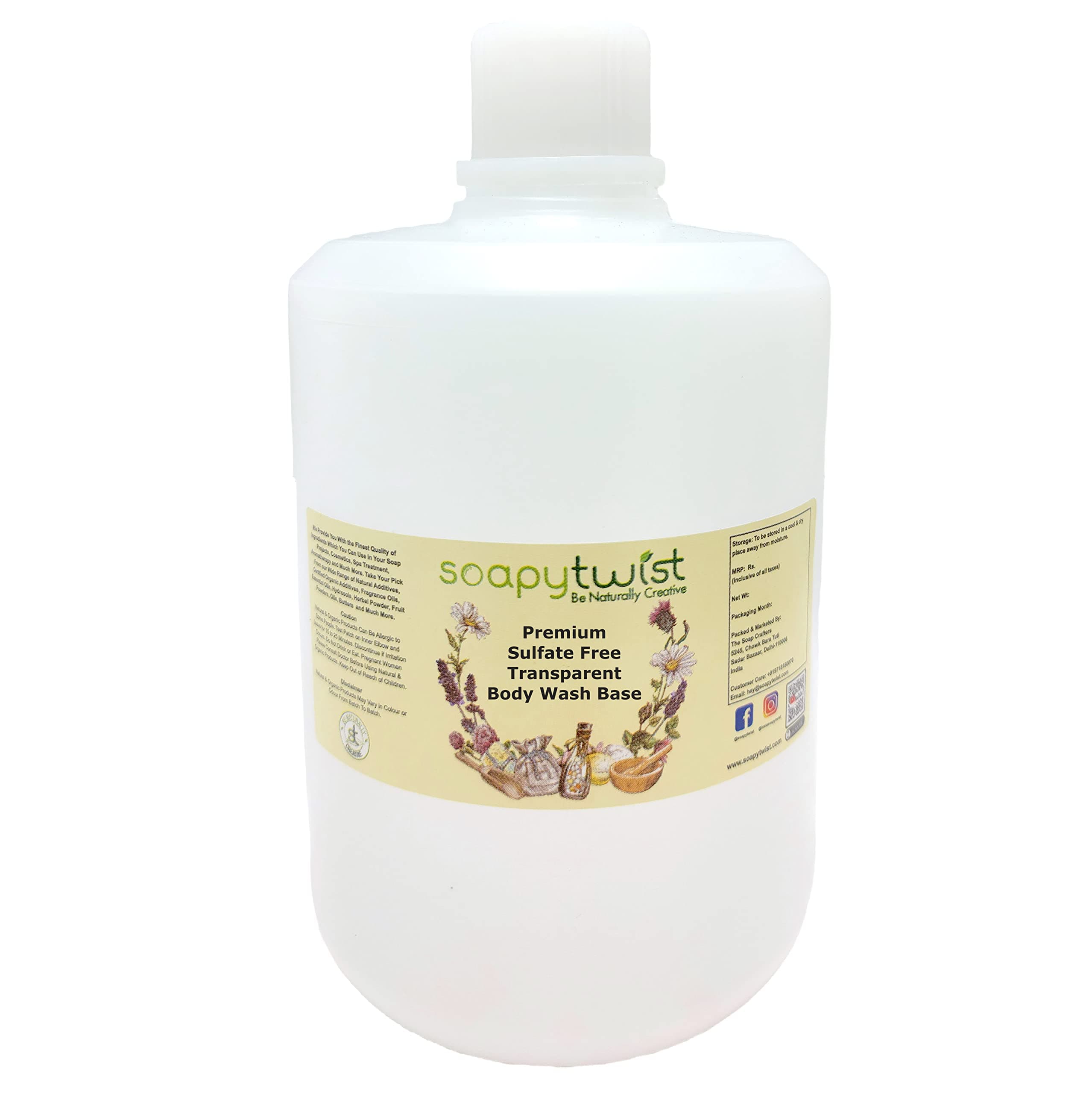 Soapy Twist Sulfate Free Transparent Body Wash Base (750g) SLS, SLES, Paraben Free